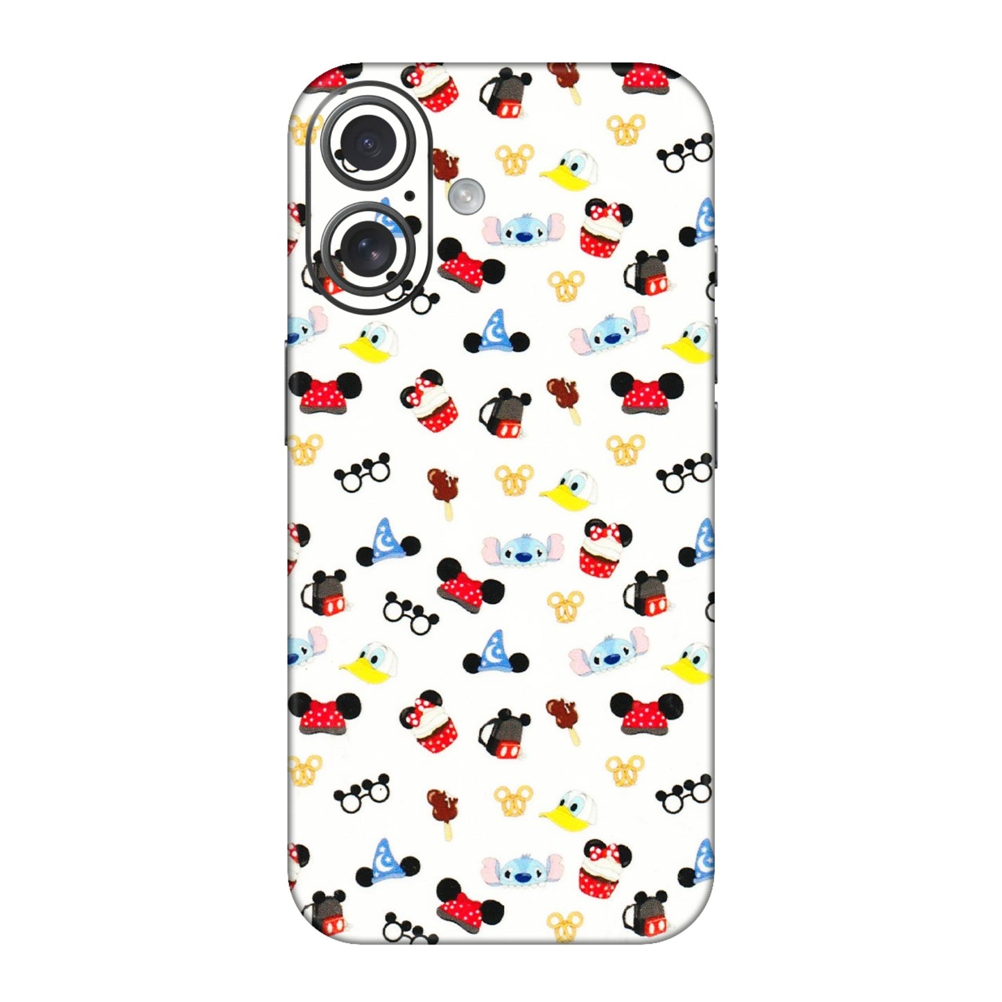 Apple iPhone Skins (All Models) - Minnie Mouse & Donald Doodles s - 3D Embossed Finish (L-194) iPhone 16