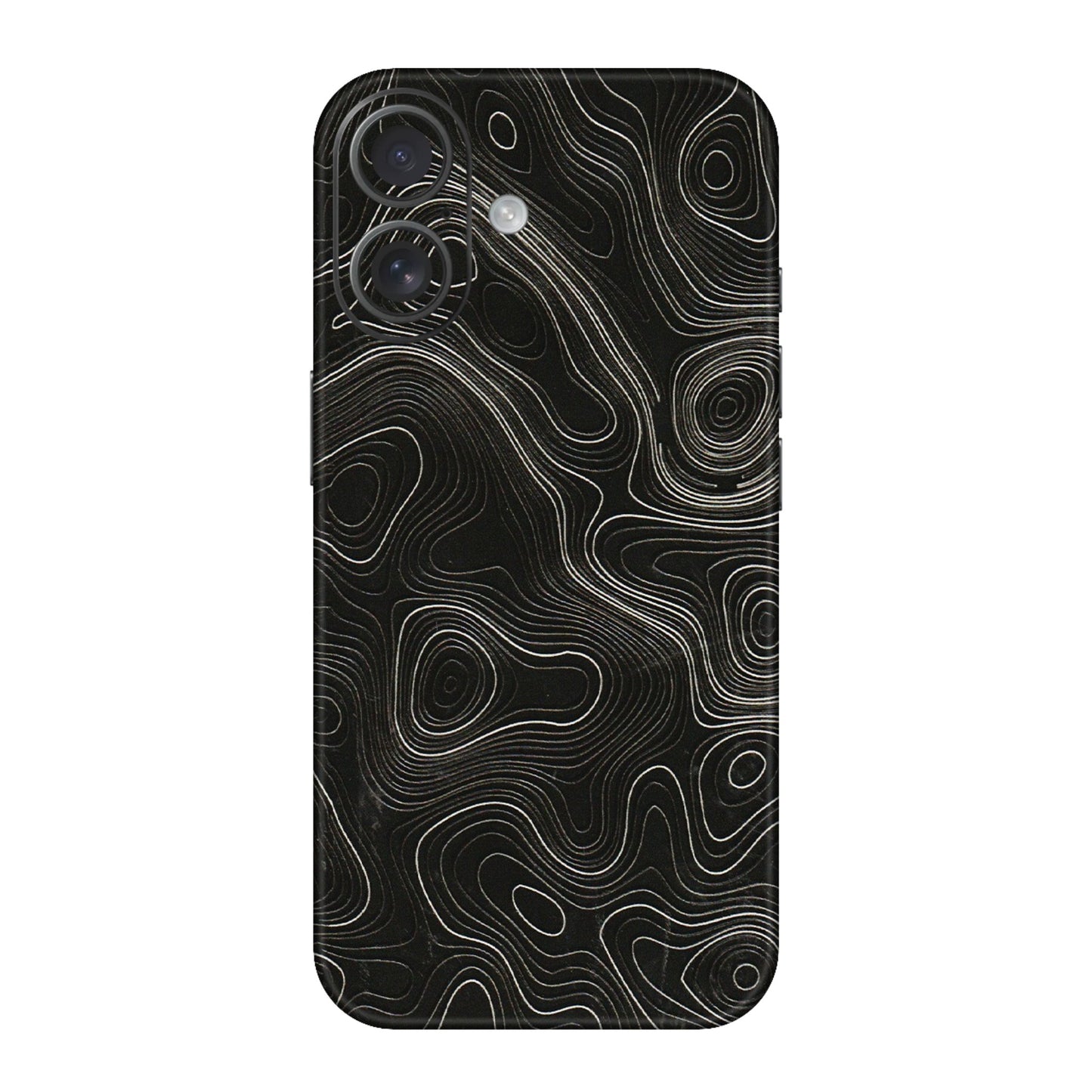 Apple iPhone Skins (All Models) - Black Swirl - 3D Embossed Finish (L-196) iPhone 16