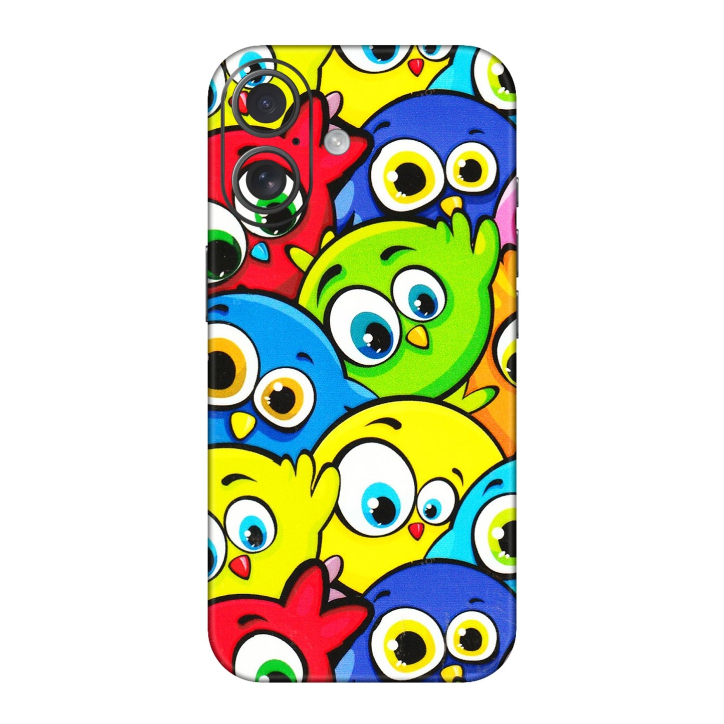 Apple iPhone Skins (All Models) - Cute Fluffy Birds - 3D Embossed Finish (L-213) iPhone 16