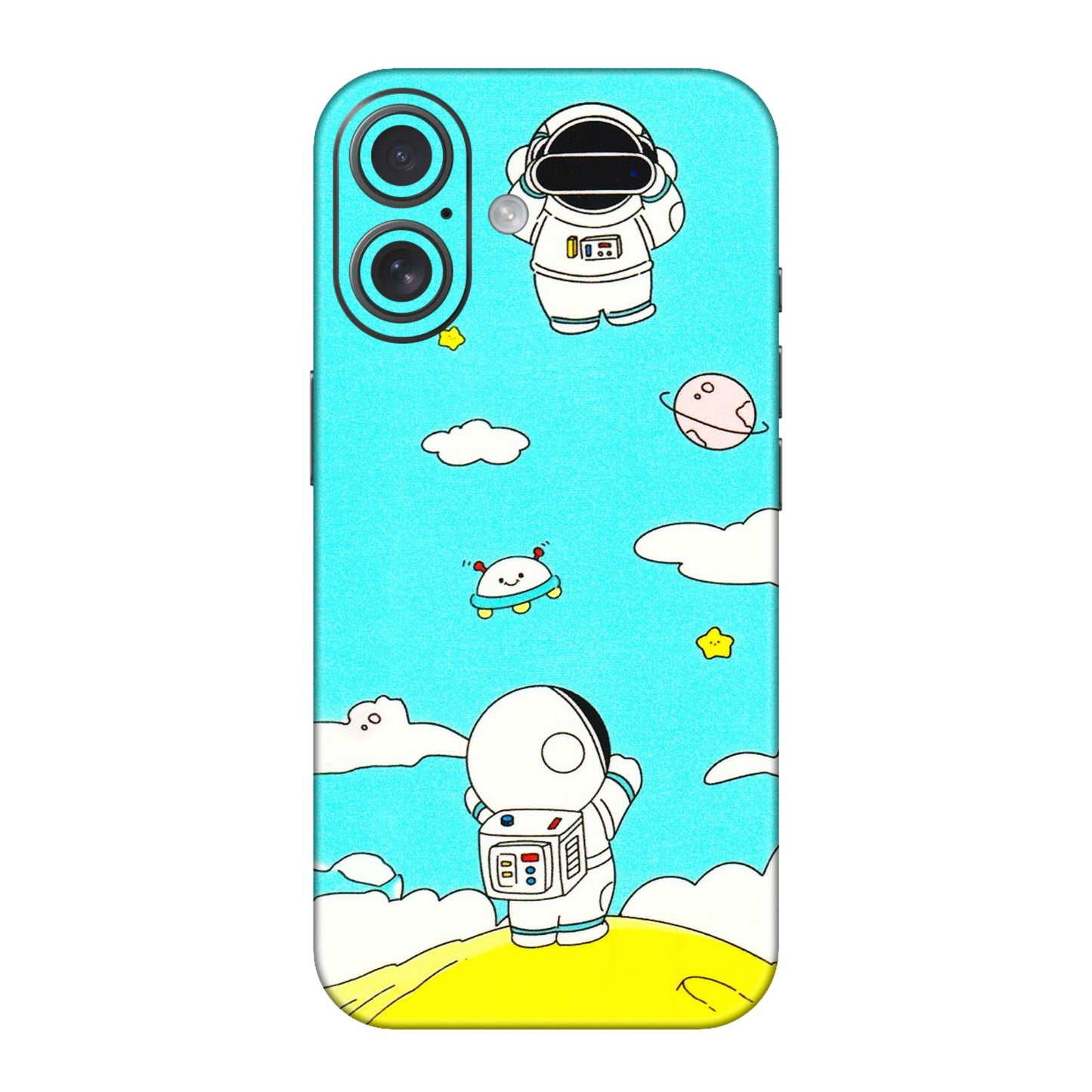 Apple iPhone Skins (All Models) - Blue Skies Astro Float - 3D Embossed Finish (L-230) iPhone 16