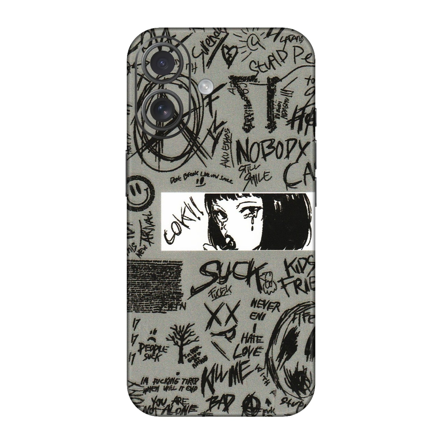 Apple iPhone Skins (All Models) - Never Have Love Anime - 3D Embossed Finish (L-260) iPhone 16