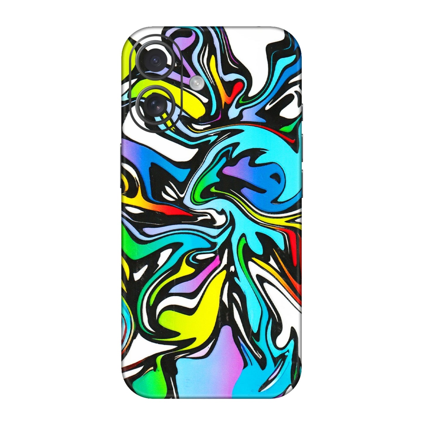 Apple iPhone Skins (All Models) - Abstract Colour Paints - 3D Embossed Finish (L-271) iPhone 16