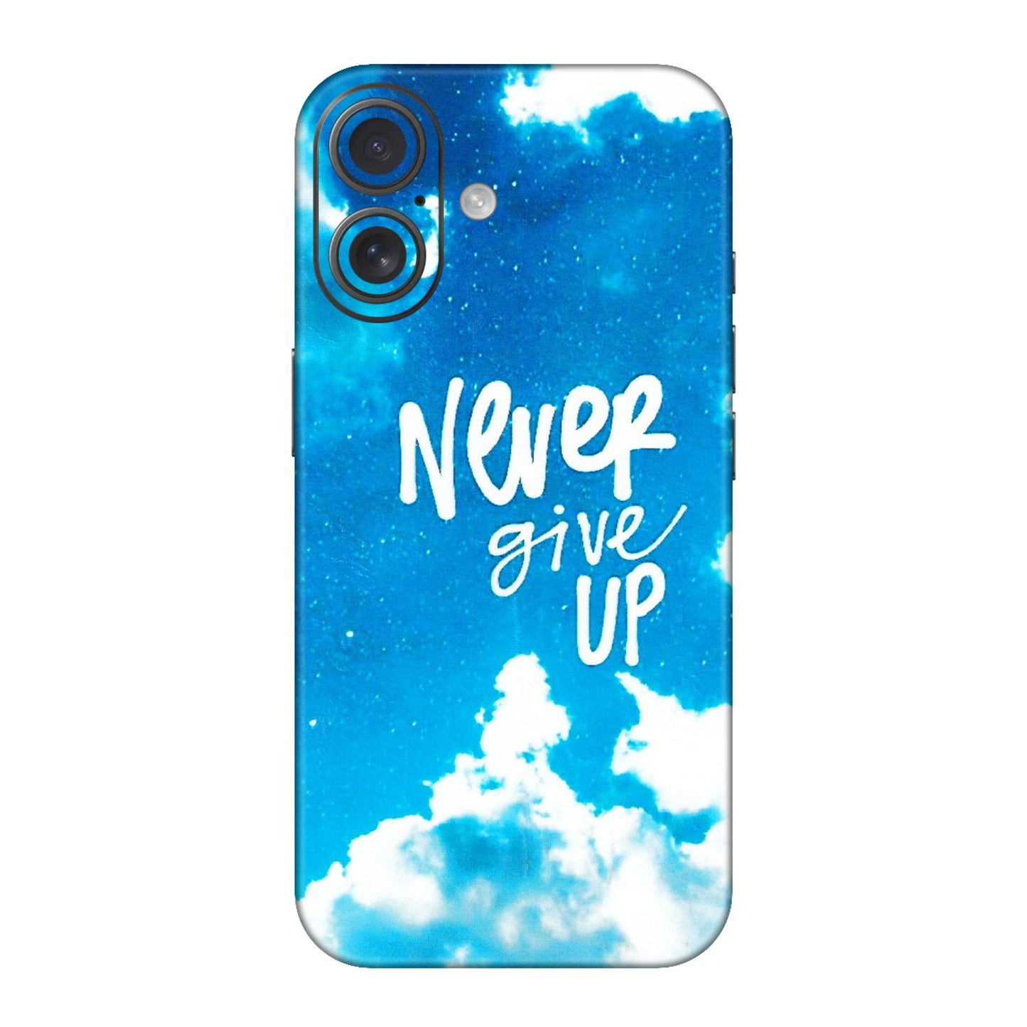 Apple iPhone Skins (All Models) - Never Give Up - 3D Embossed Finish (L-279) iPhone 16