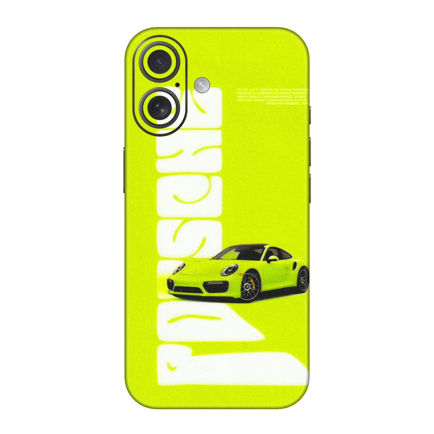 Apple iPhone Skins (All Models) - Lime Green Porche - 3D Embossed Finish (L-30) iPhone 16