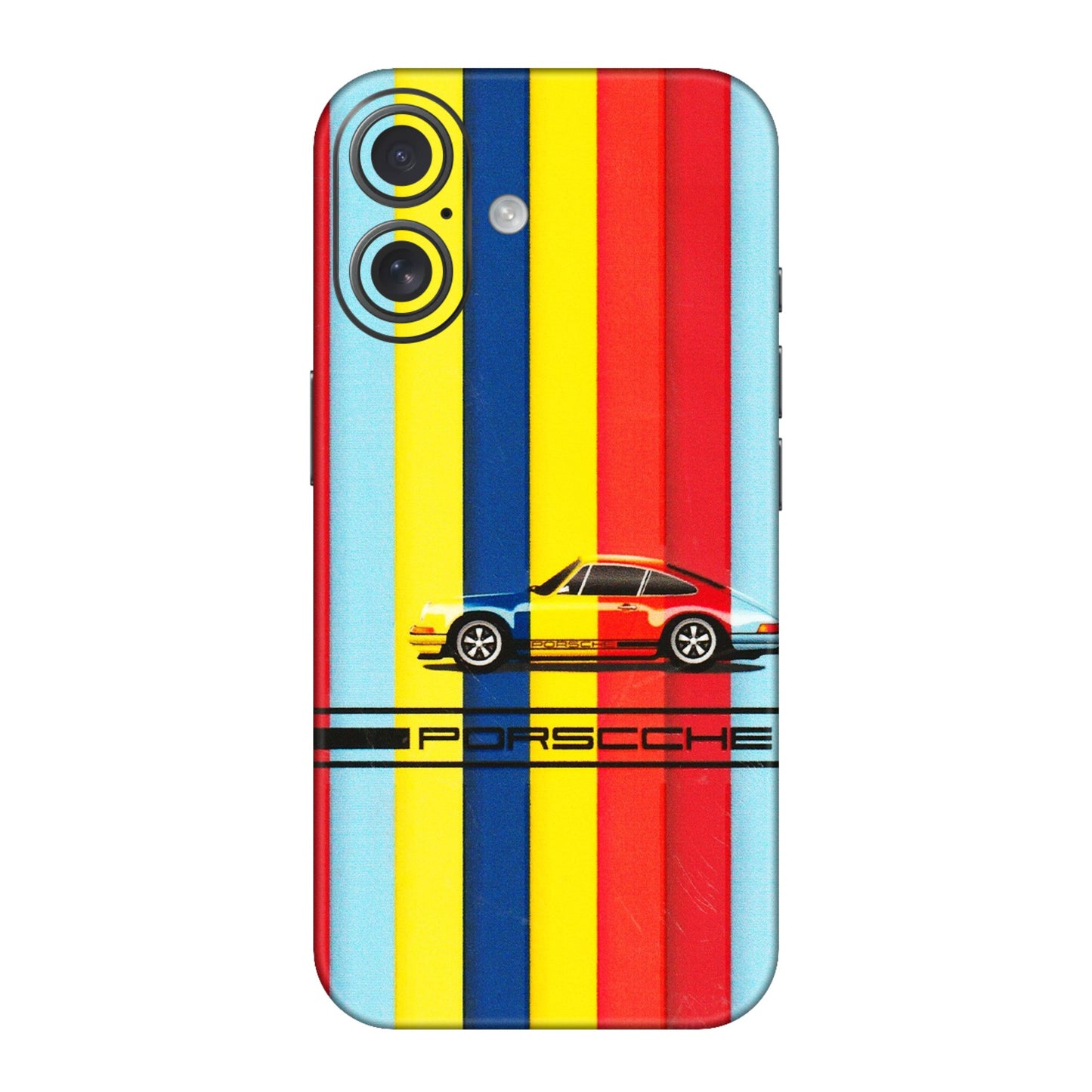 Apple iPhone Skins (All Models) - Multicolour Porche - 3D Embossed Finish (L-39) iPhone 16