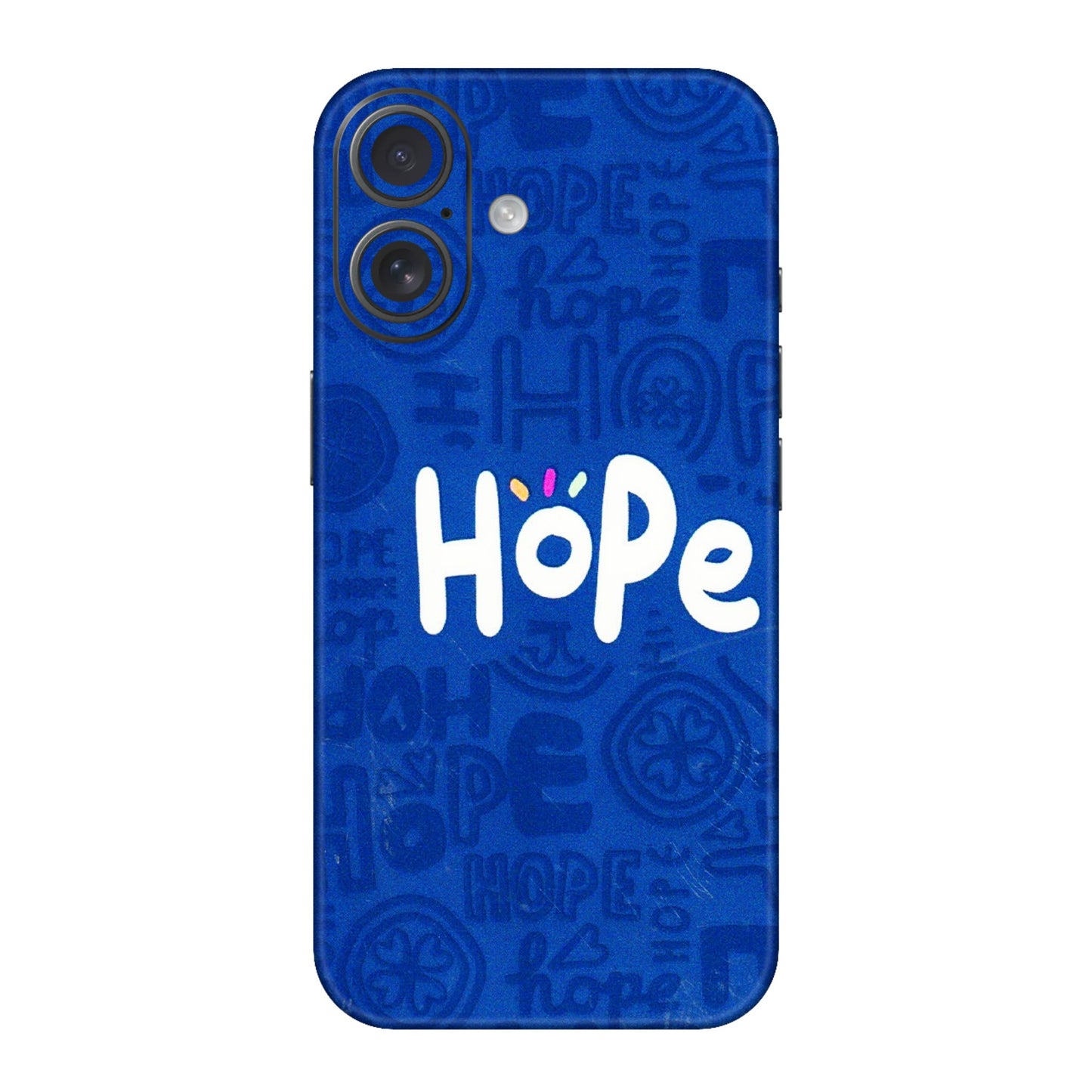 Apple iPhone Skins (All Models) - Hope Doodles Blue - 3D Embossed Finish (L-43) iPhone 16