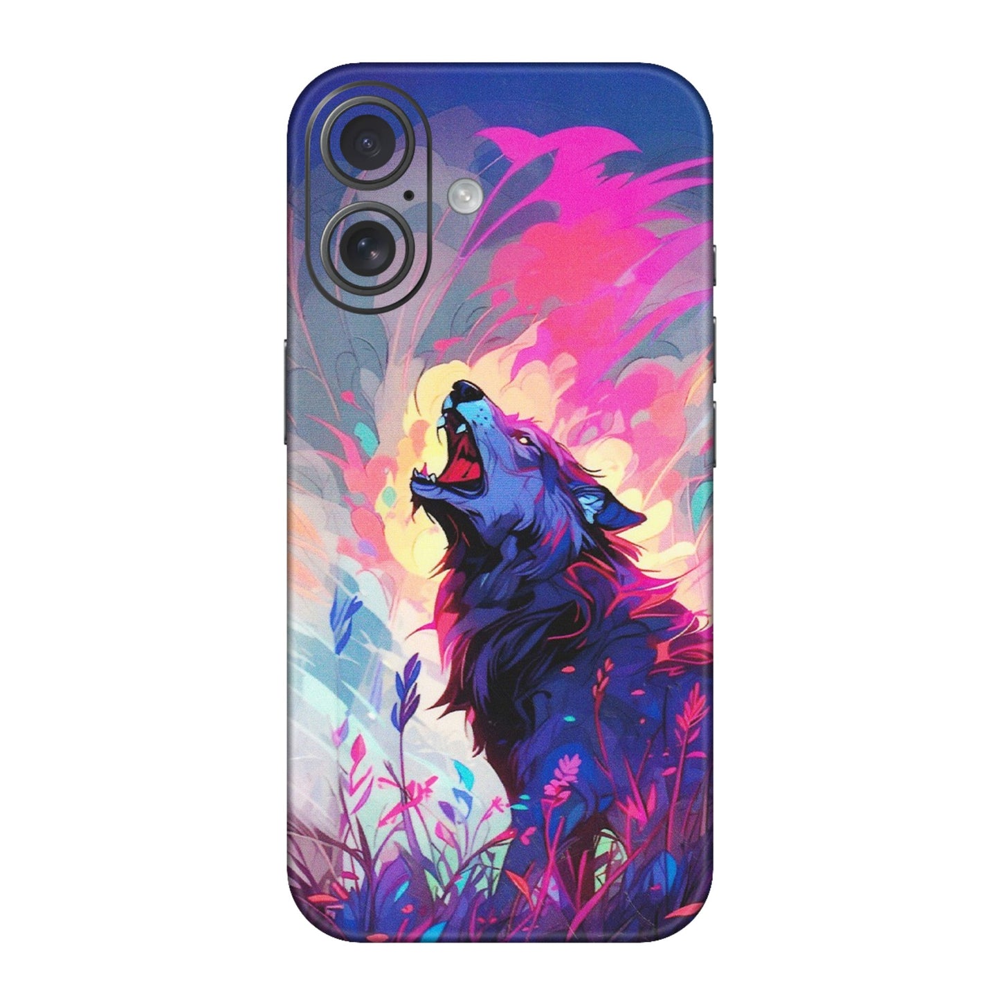 Apple iPhone Skins (All Models) - New Wild Wolf Abstract - Matte Finish (M-125) iPhone 16