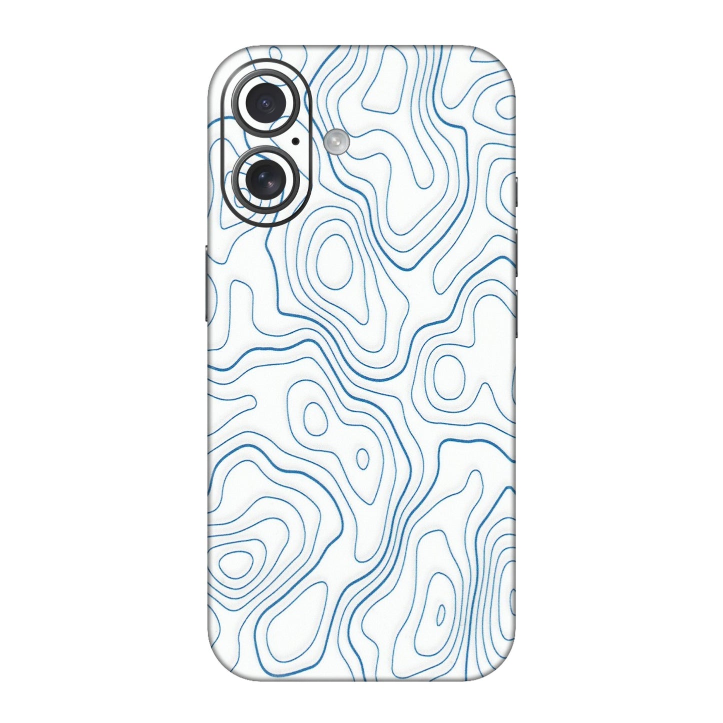Apple iPhone Skins (All Models) - Blue And White Swirls - Matte Finish (M-139) iPhone 16