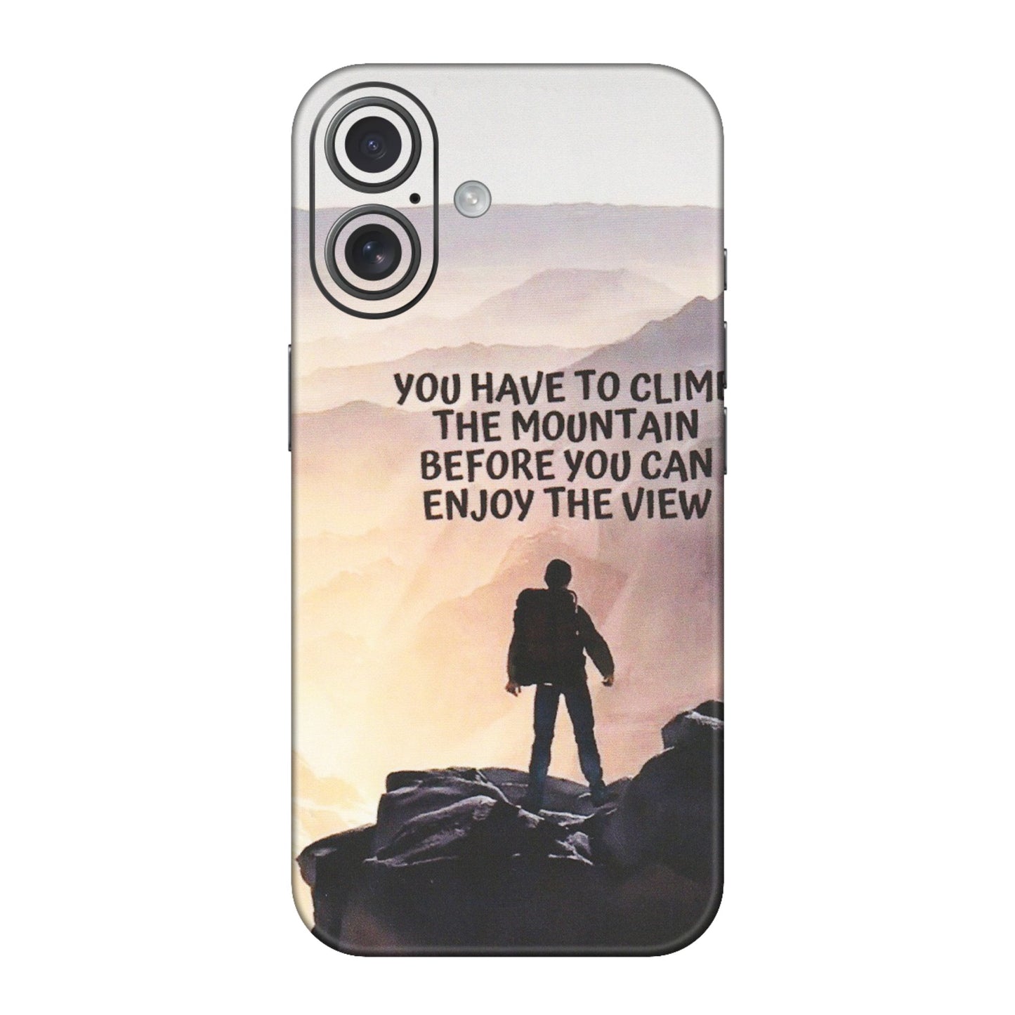 Apple iPhone Skins (All Models) - Motivational Hiking Mountain - Matte Finish (M-28) iPhone 16