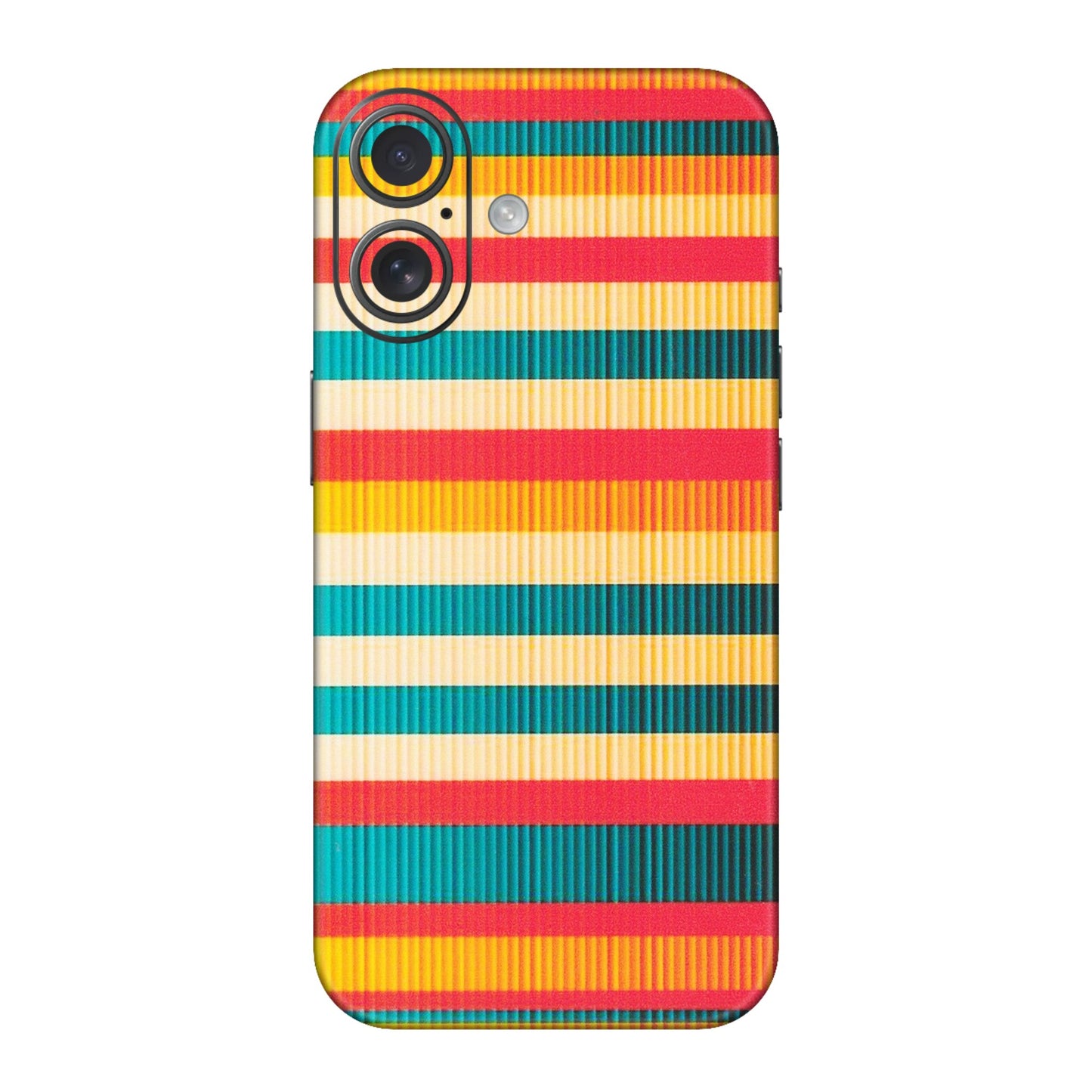 Apple iPhone Skins (All Models) - Colourful Stripes Soothing Effect - Matte Finish (M-86) iPhone 16