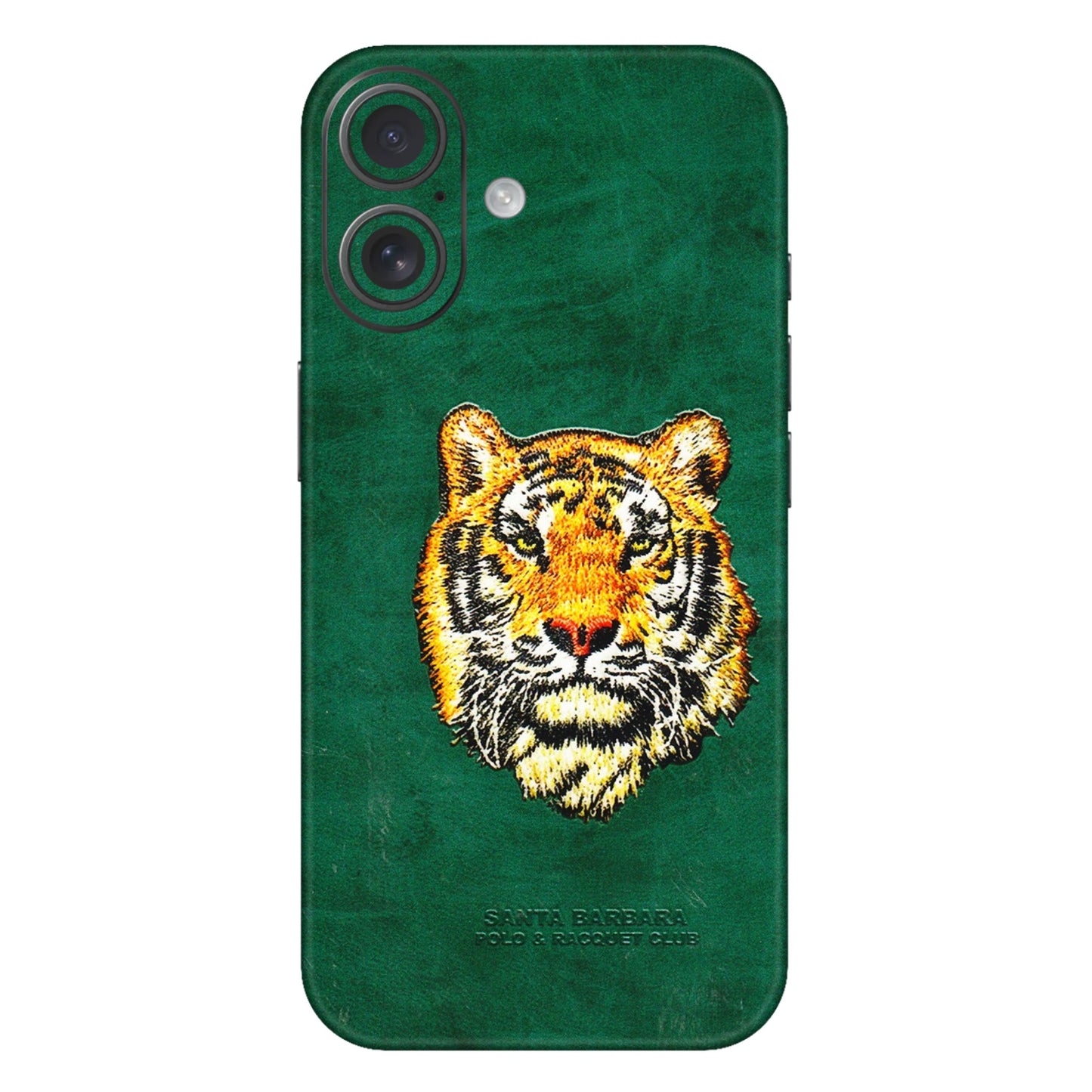 Apple iPhone Skins (All Models) - Leather Feel Tiger - 3D Embossed Finish (L-111) iPhone 16 Plus