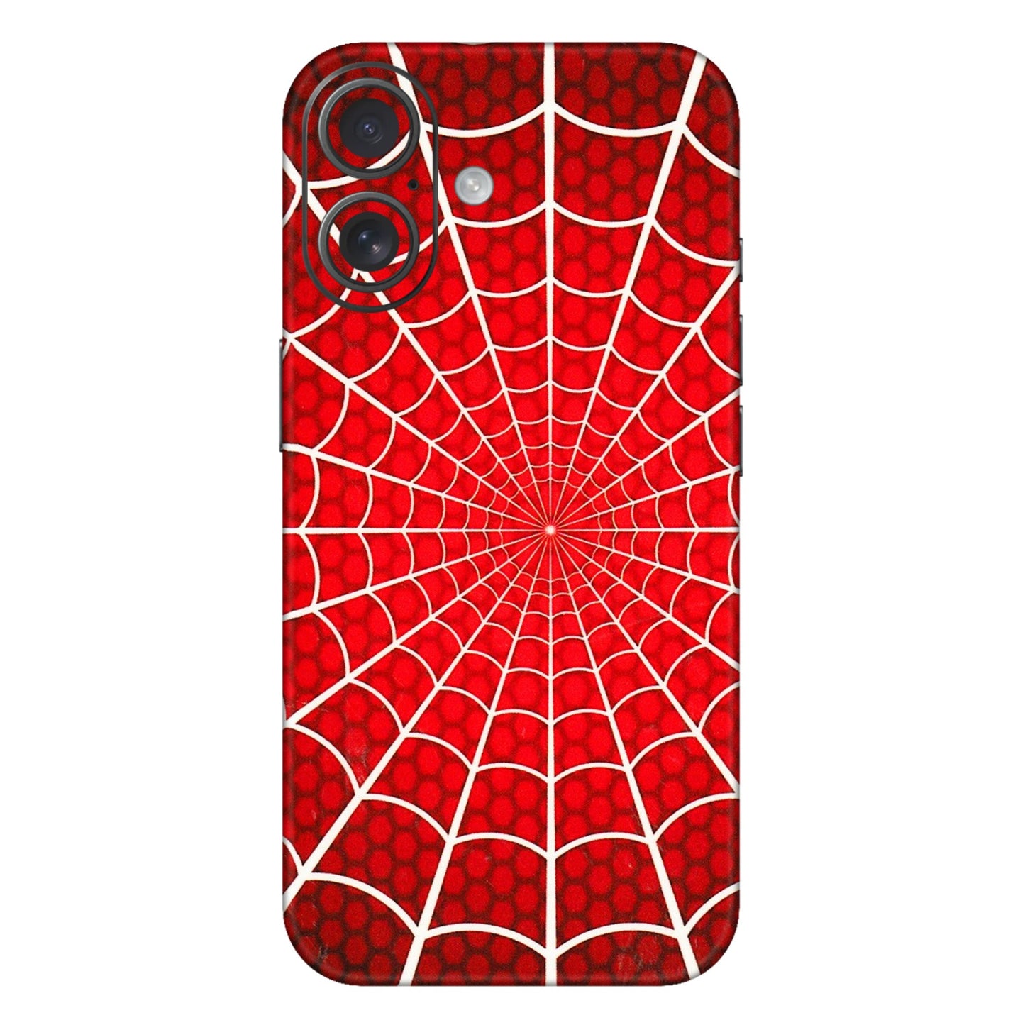 Apple iPhone Skins (All Models) - Classic Spidey Web - 3D Embossed Finish (L-115) iPhone 16 Plus