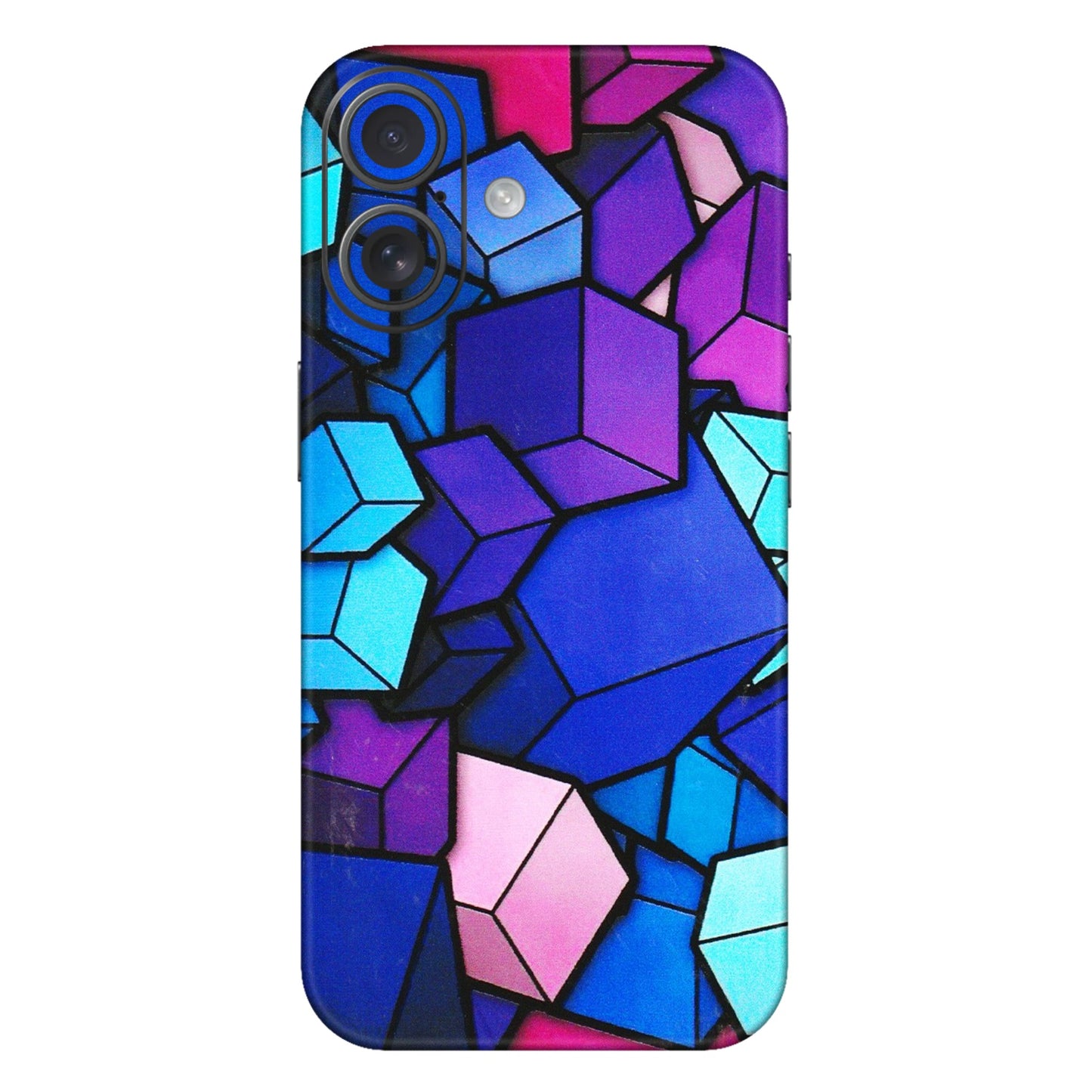 Apple iPhone Skins (All Models) - Cube Doodle - 3D Embossed Finish (L-141) iPhone 16 Plus
