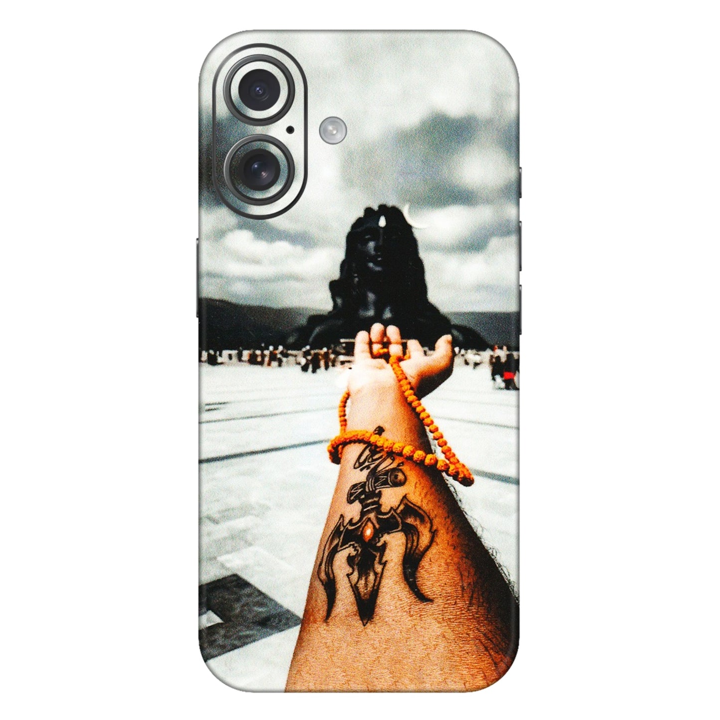 Apple iPhone Skins (All Models) - Jai Adiyogi Mahakaal - 3D Embossed Finish (L-164) iPhone 16 Plus