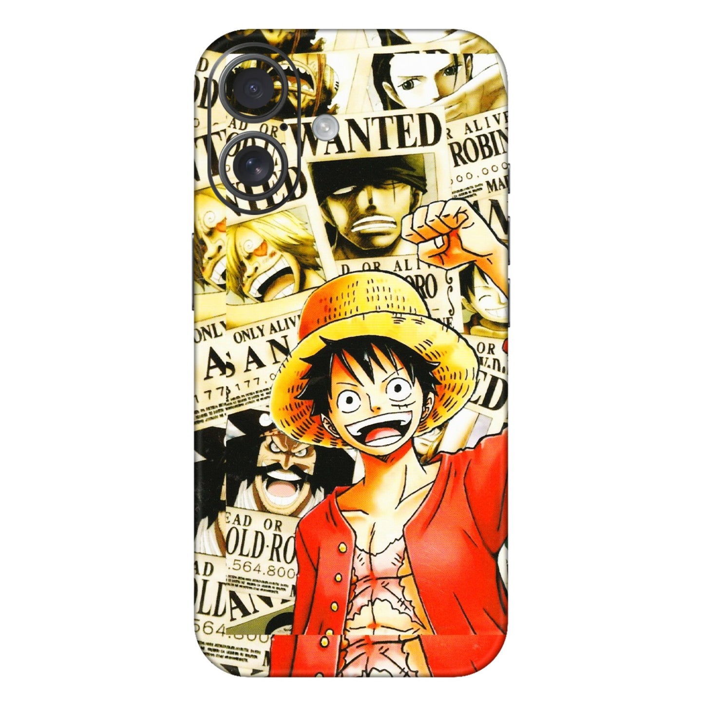 Apple iPhone Skins (All Models) - Luffy Anime - 3D Embossed Finish (L-177) iPhone 16 Plus
