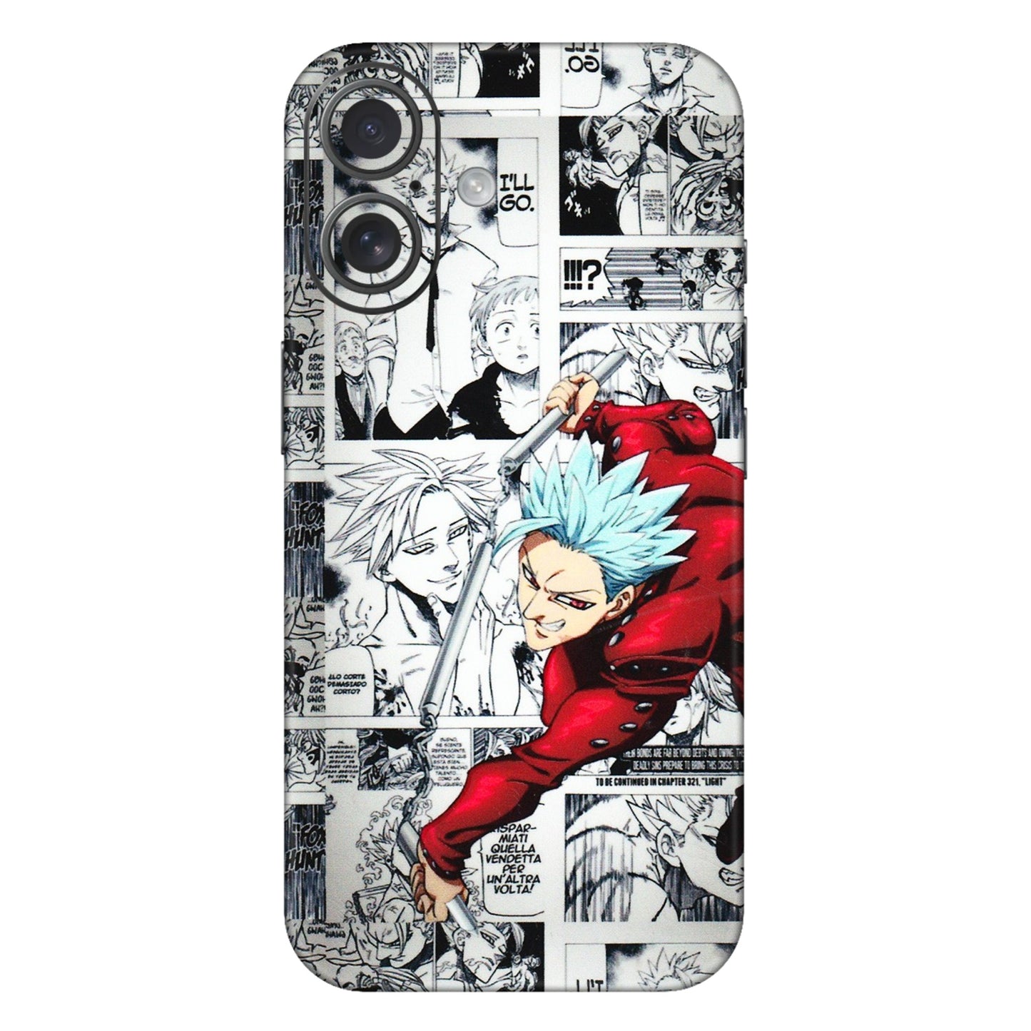 Apple iPhone Skins (All Models) - Anime Comic - 3D Embossed Finish (L-192) iPhone 16 Plus