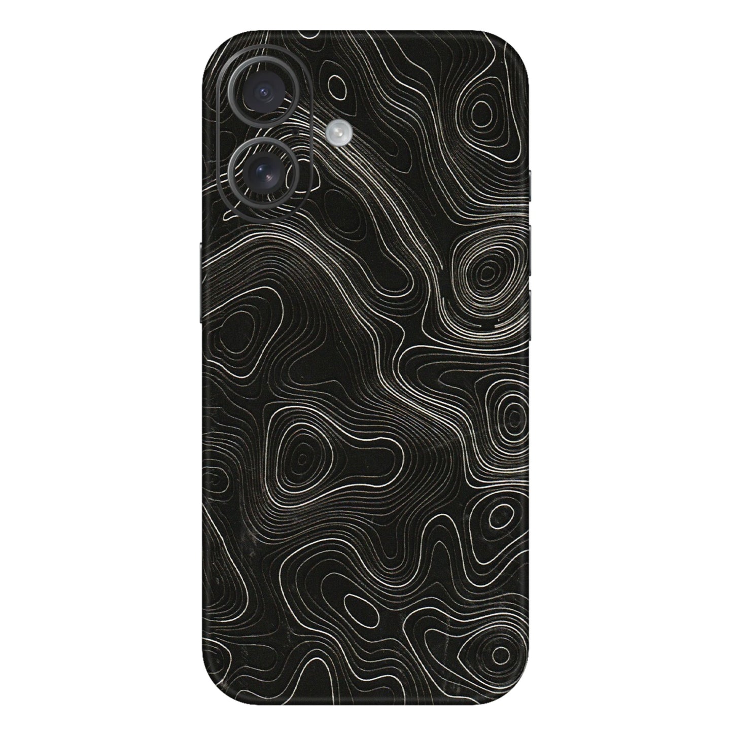 Apple iPhone Skins (All Models) - Black Swirl - 3D Embossed Finish (L-196) iPhone 16 Plus