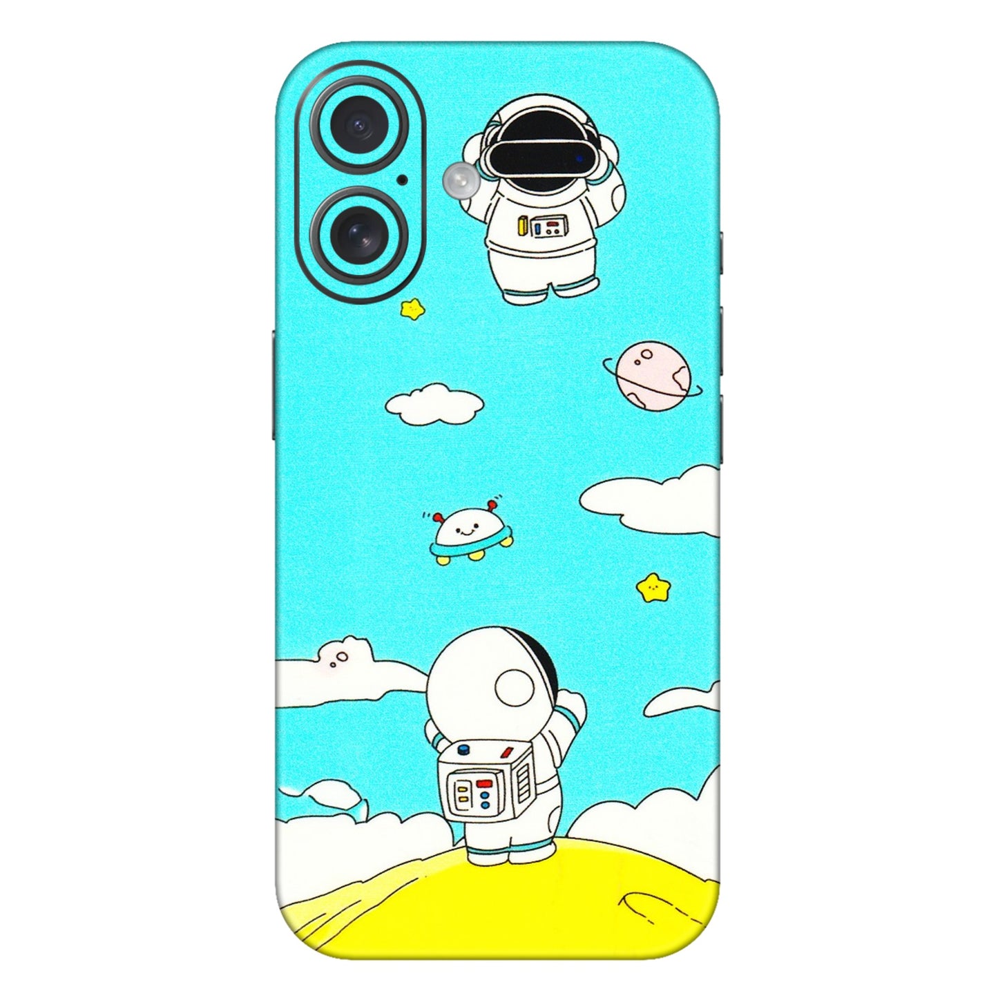 Apple iPhone Skins (All Models) - Blue Skies Astro Float - 3D Embossed Finish (L-230) iPhone 16 Plus