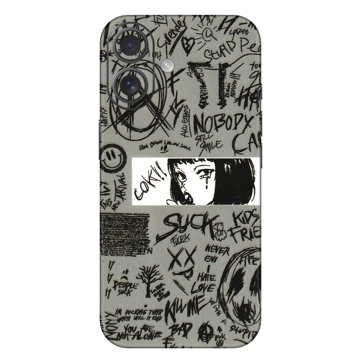 Apple iPhone Skins (All Models) - Never Have Love Anime - 3D Embossed Finish (L-260) iPhone 16 Plus