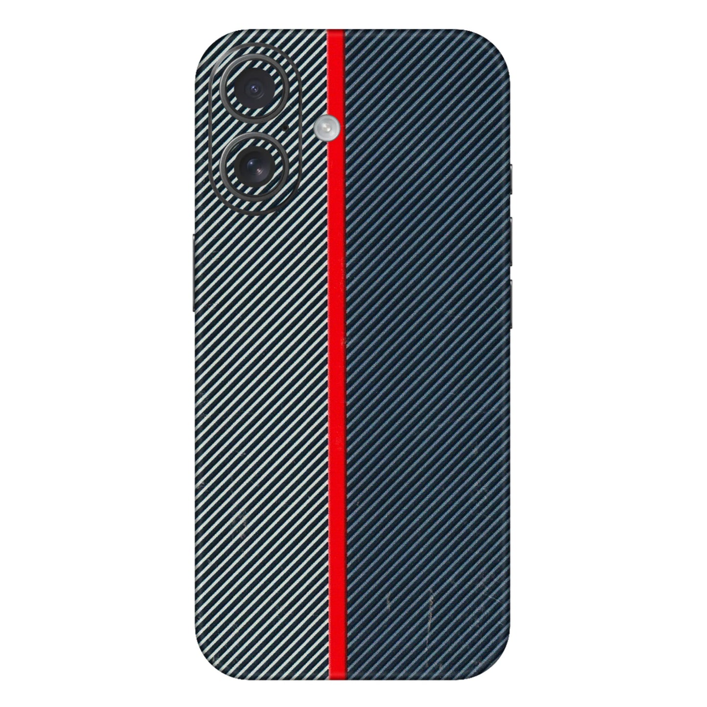 Apple iPhone Skins (All Models) - Blue Sober Lines - 3D Embossed Finish (L-305) iPhone 16 Plus