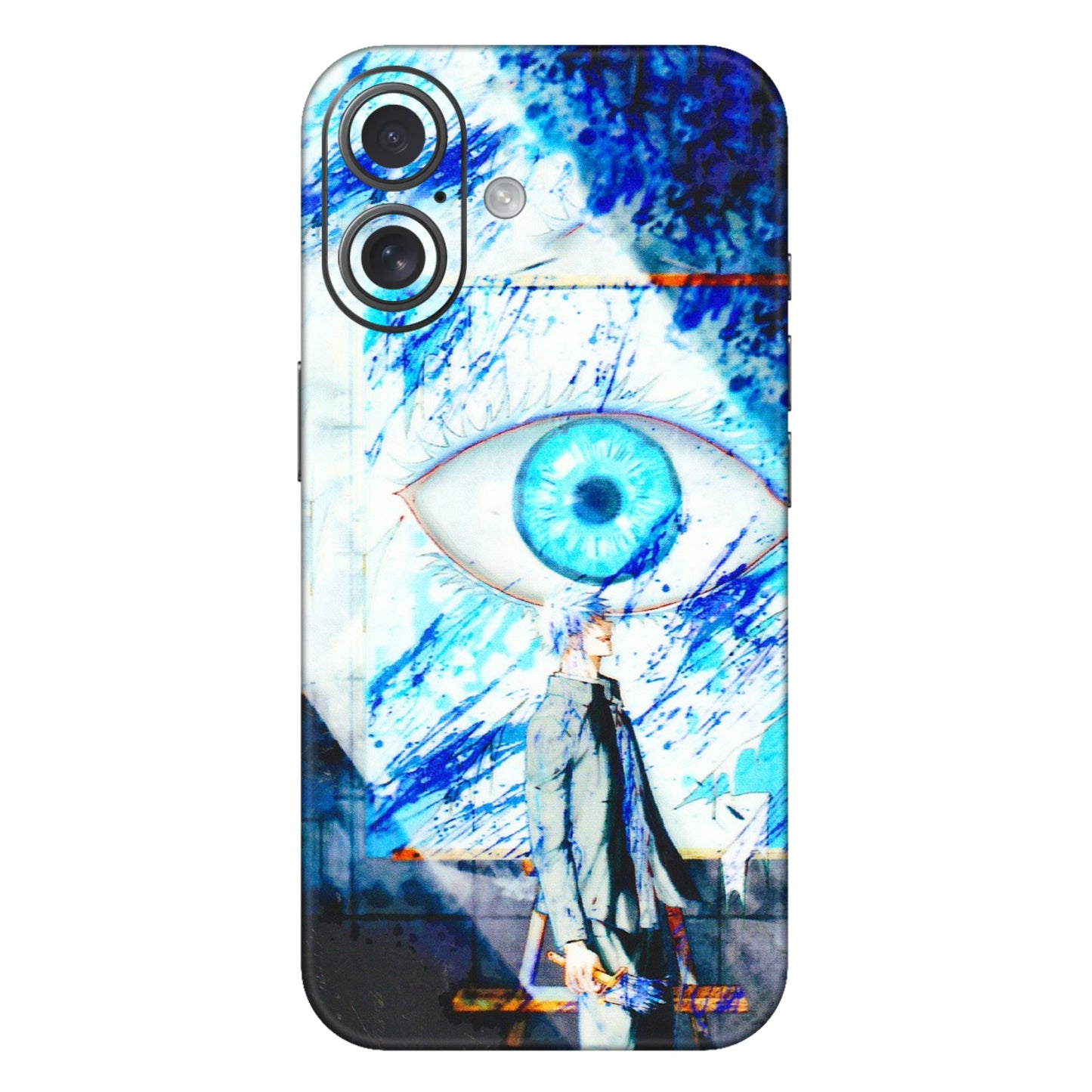 Apple iPhone Skins (All Models) - Anime Sea Blue Eye - 3D Embossed Finish (L-318) iPhone 16 Plus