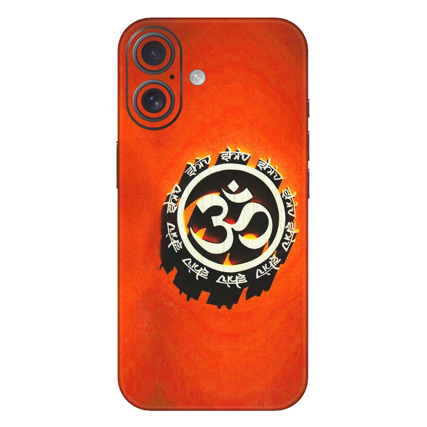 Apple iPhone Skins (All Models) - Aum Shiv Orange - 3D Embossed Finish (L-32) iPhone 16 Plus