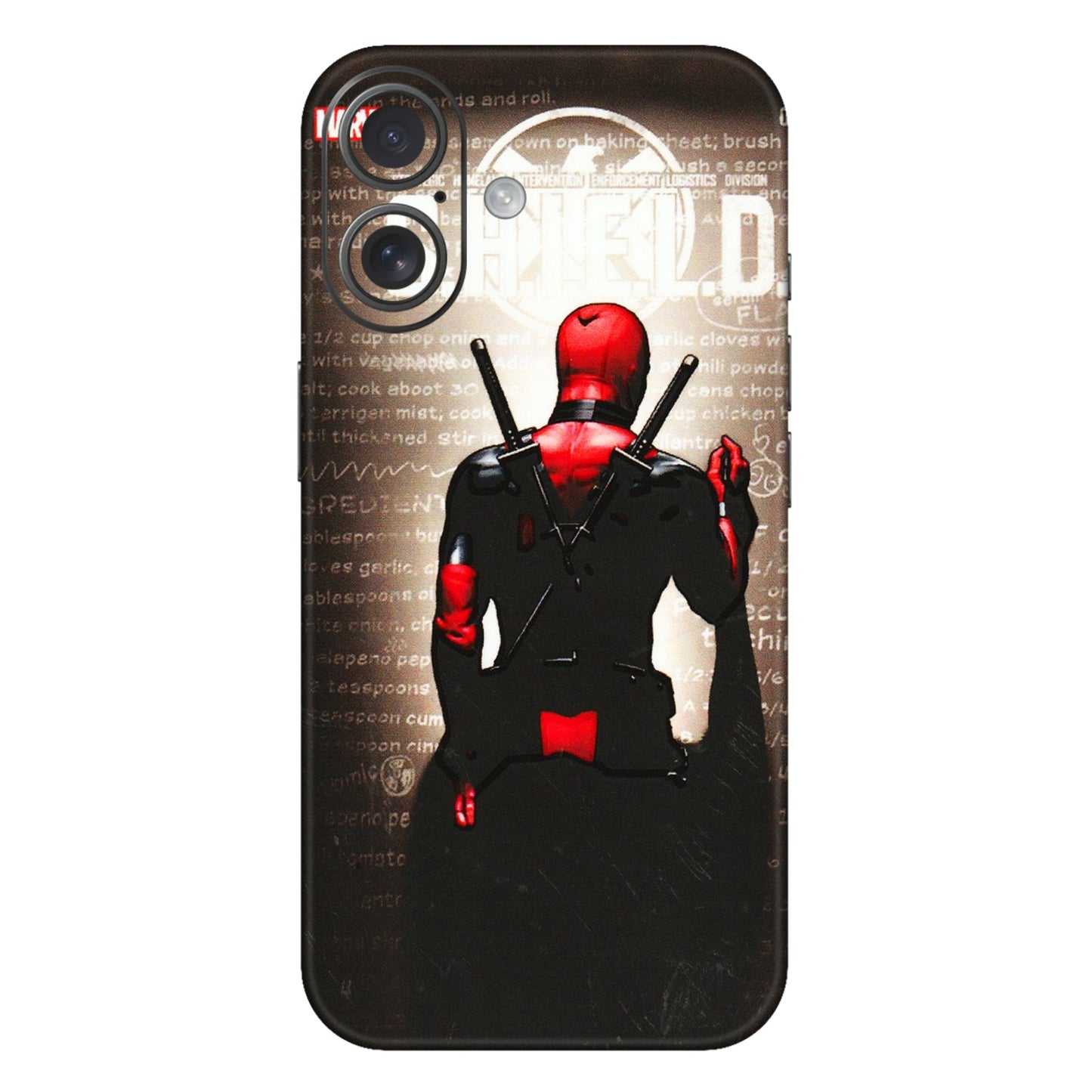 Apple iPhone Skins (All Models) - Deadpool - 3D Embossed Finish (L-56) iPhone 16 Plus
