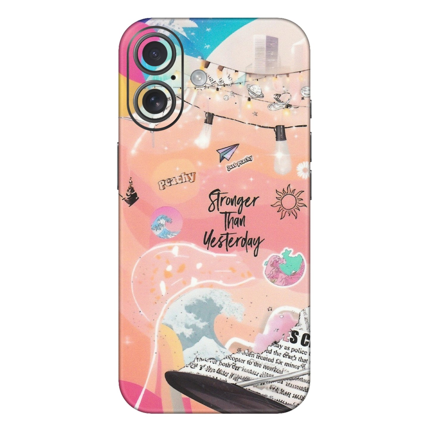 Apple iPhone Skins (All Models) - Stronger Then Yesterday - Matte Finish (M-128) iPhone 16 Plus