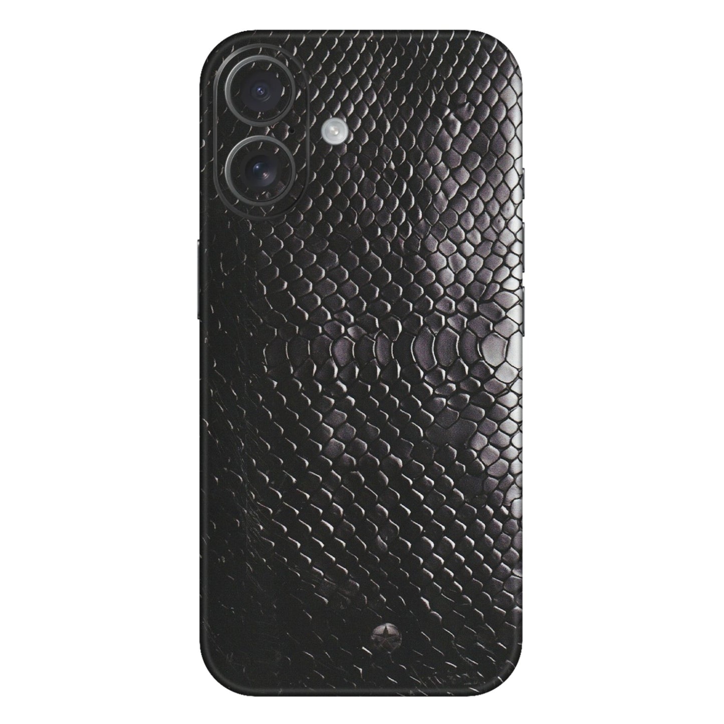 Apple iPhone Skins (All Models) - Black Snack Leather - Matte Finish (M-147) iPhone 16 Plus