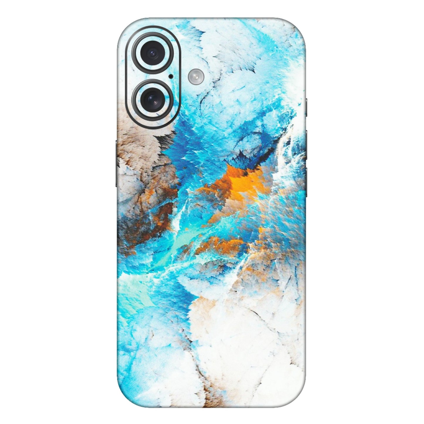 Apple iPhone Skins (All Models) - Blue Waves Abstract - Matte Finish (M-19) iPhone 16 Plus