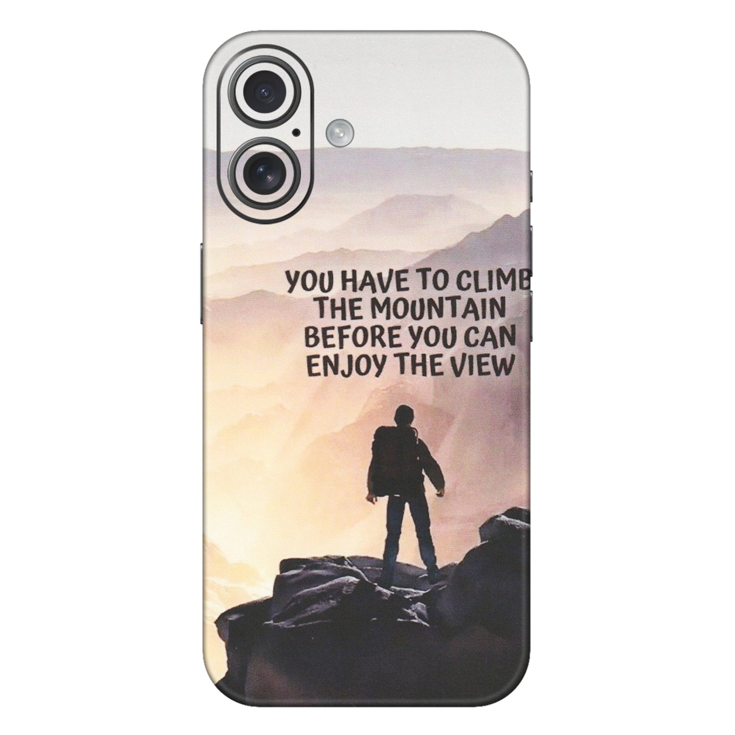 Apple iPhone Skins (All Models) - Motivational Hiking Mountain - Matte Finish (M-28) iPhone 16 Plus