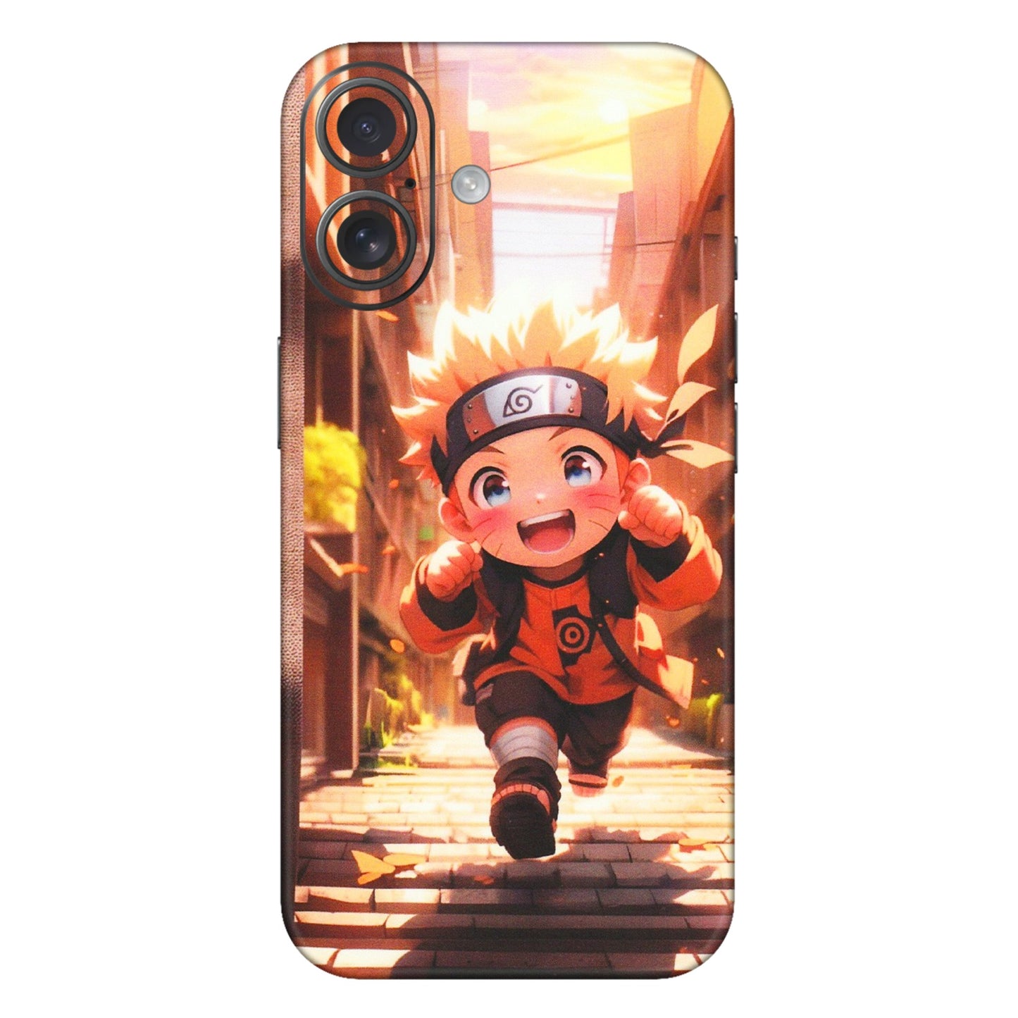 Apple iPhone Skins (All Models) - Naruto Cute Toon Running - Matte Finish (M-04) iPhone 16 Plus