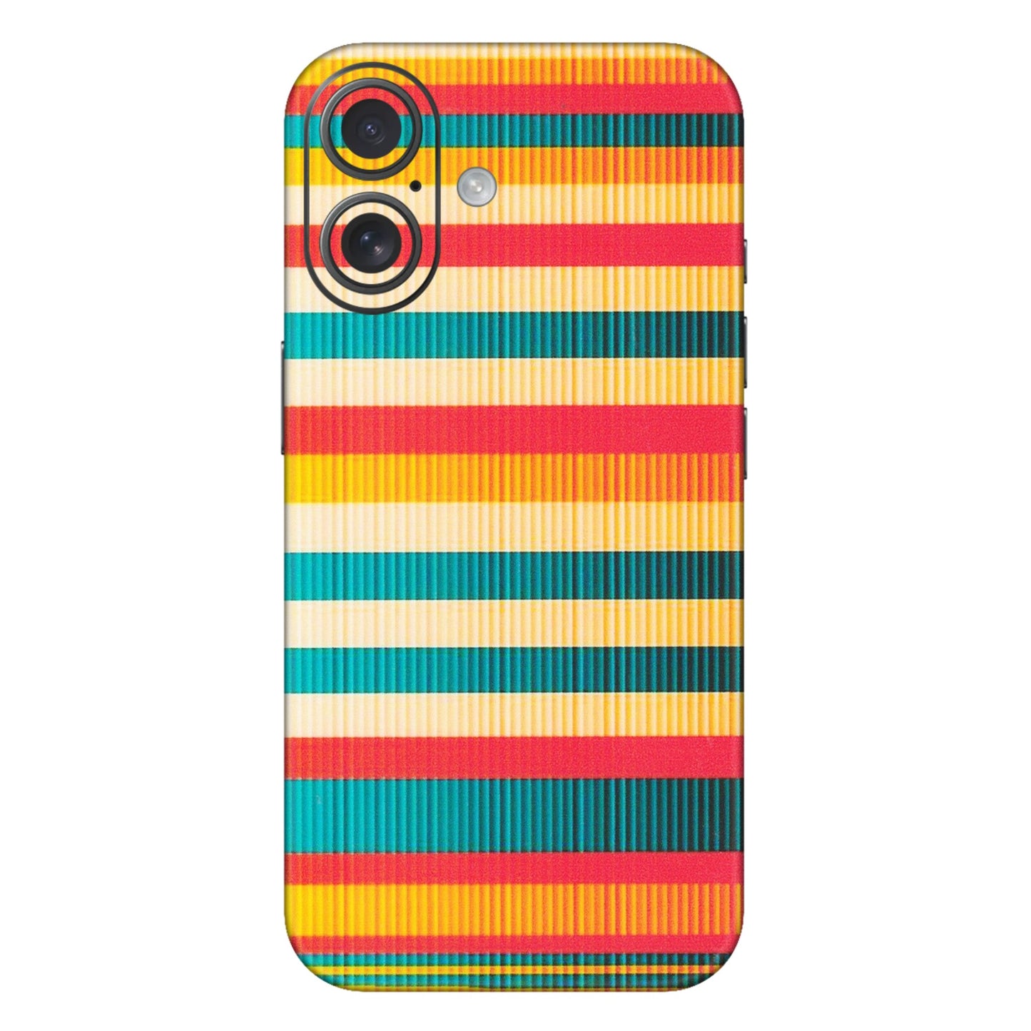 Apple iPhone Skins (All Models) - Colourful Stripes Soothing Effect - Matte Finish (M-86) iPhone 16 Plus