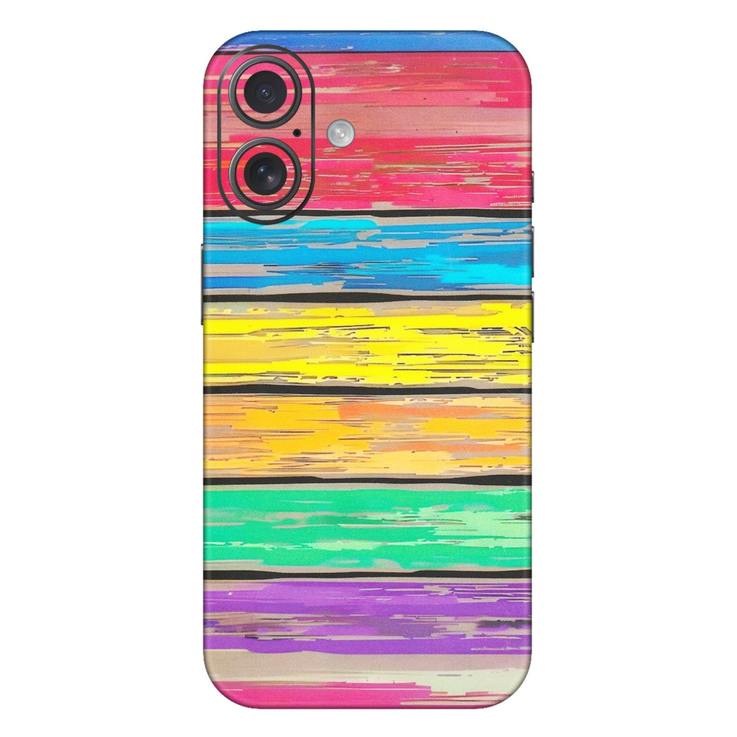 Apple iPhone Skins (All Models) - Multi Colour Wooden Wall - Matte Finish (M-96) iPhone 16 Plus