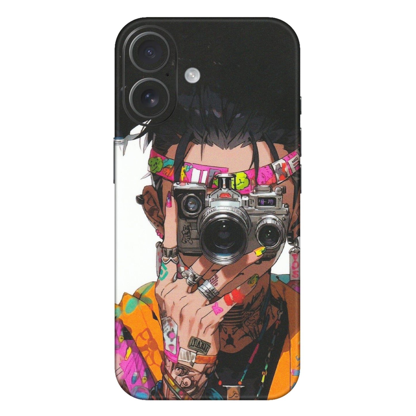 Apple iPhone Skins (All Models) - Camera Lover Girl - Matte Finish (M-09) iPhone 16 Plus