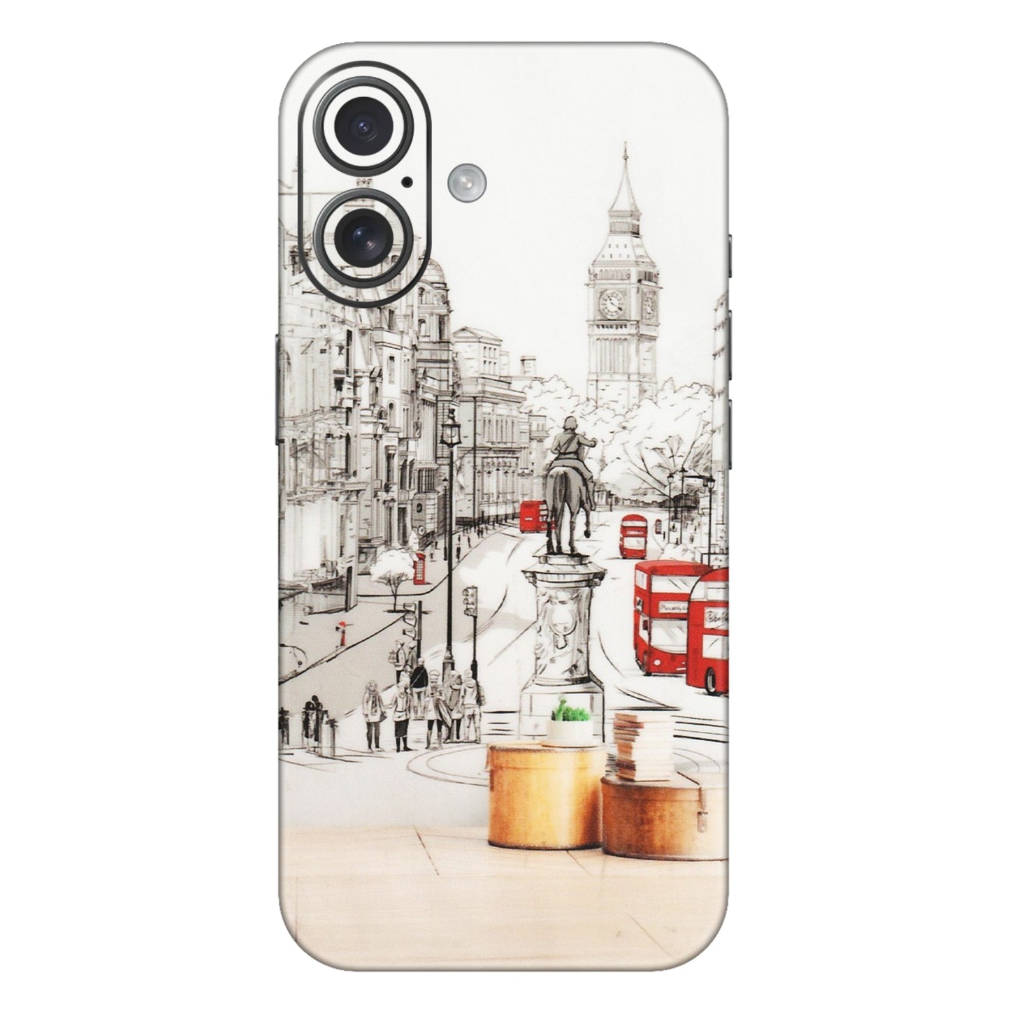 Apple iPhone Skins (All Models) - London Street - Transparent Finish (T-02) iPhone 16 Plus