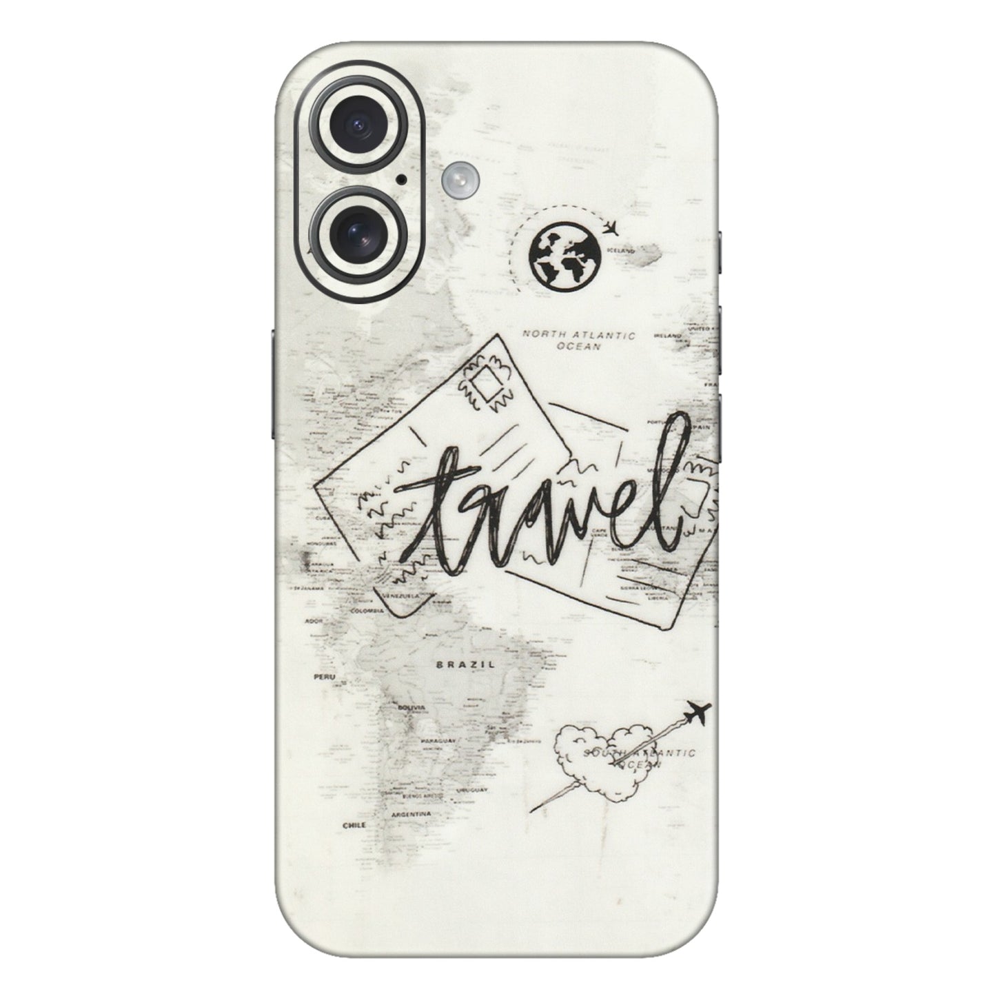 Apple iPhone Skins (All Models) - Travel Ticket - Transparent Finish (T-06) iPhone 16 Plus