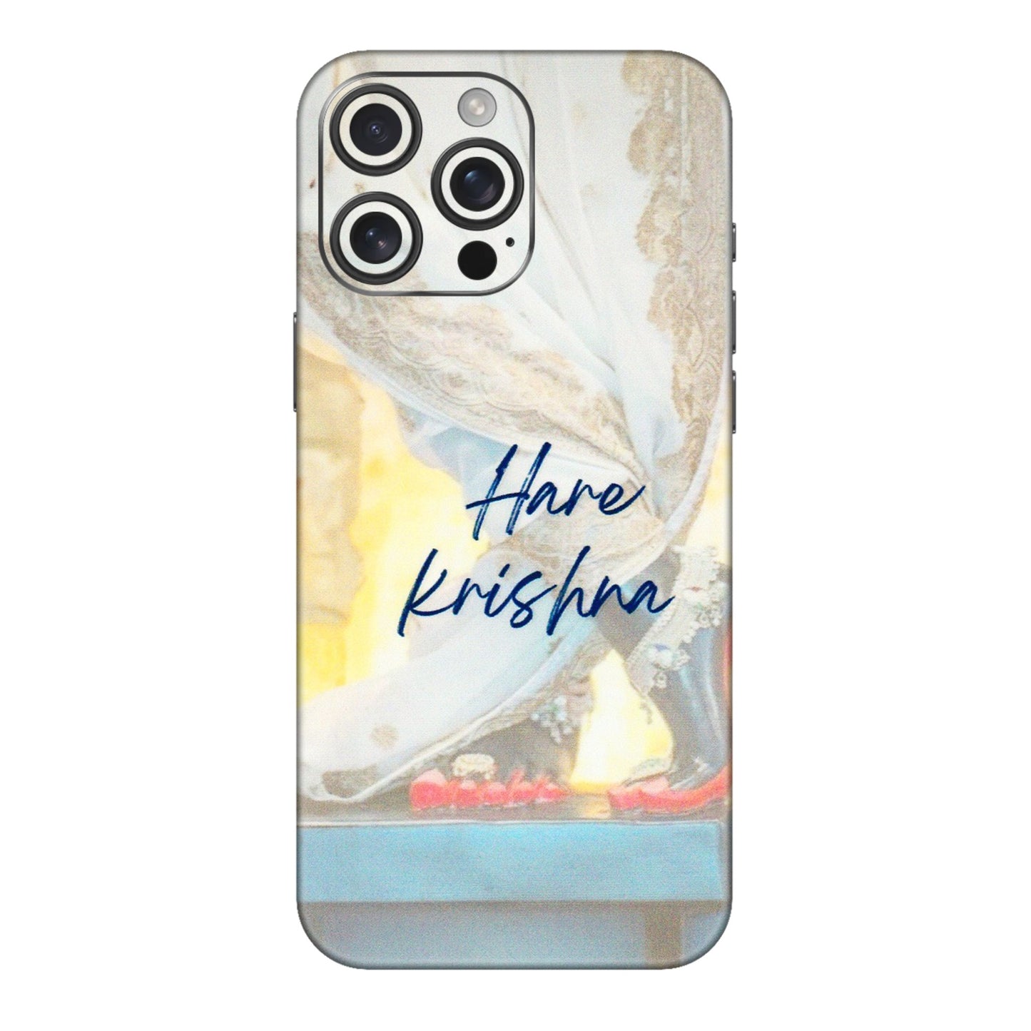 Apple iPhone Skins (All Models) - Hare Krishna - 3D Embossed Finish (L-03) iPhone 16 pro