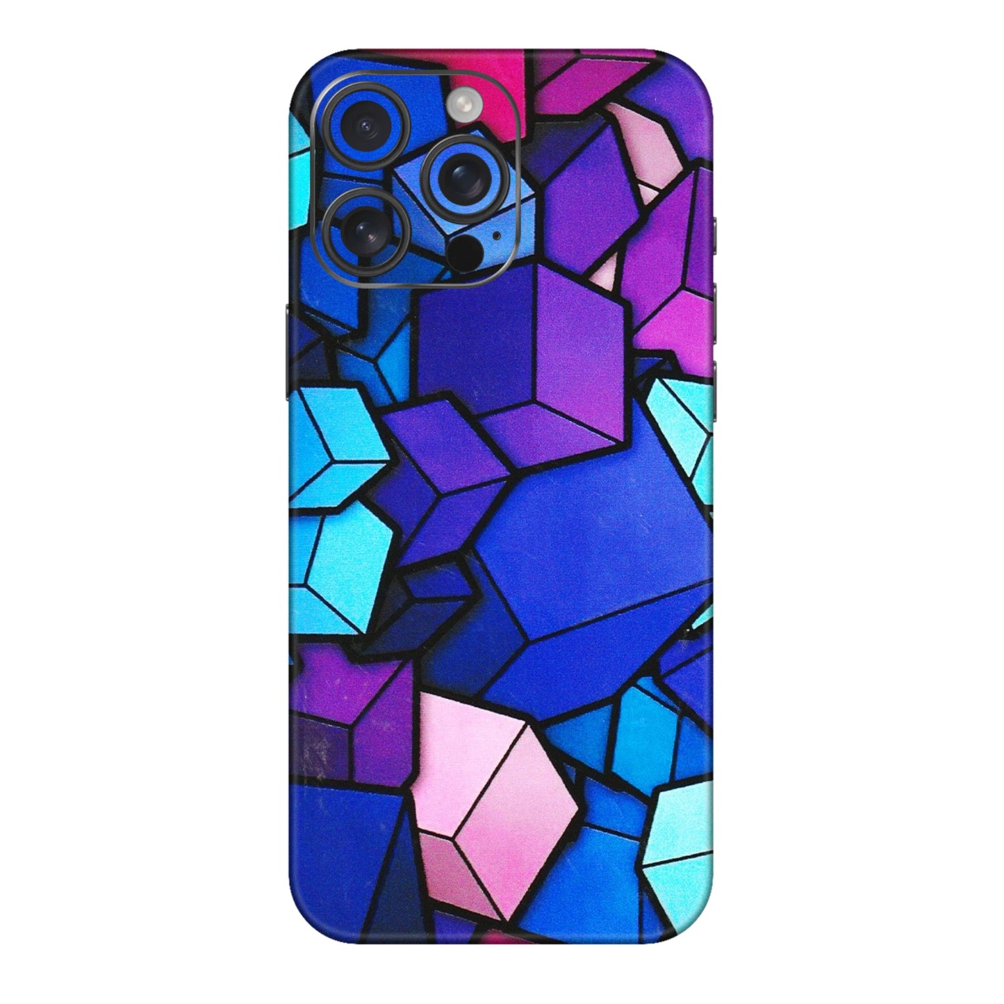 Apple iPhone Skins (All Models) - Cube Doodle - 3D Embossed Finish (L-141) iPhone 16 pro