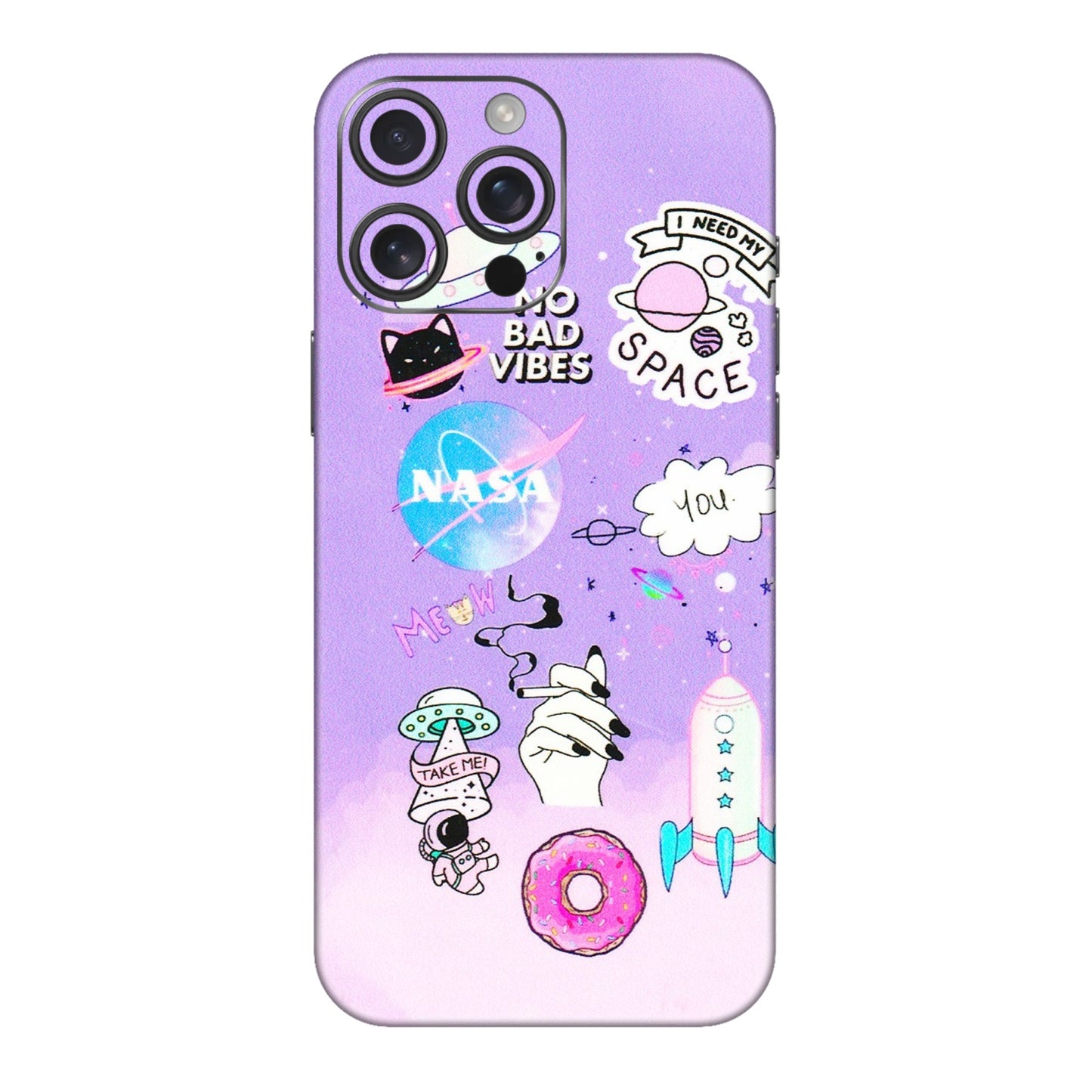 Apple iPhone Skins (All Models) - I Need My Nasa Skin - 3D Embossed Finish (L-149) iPhone 16 pro