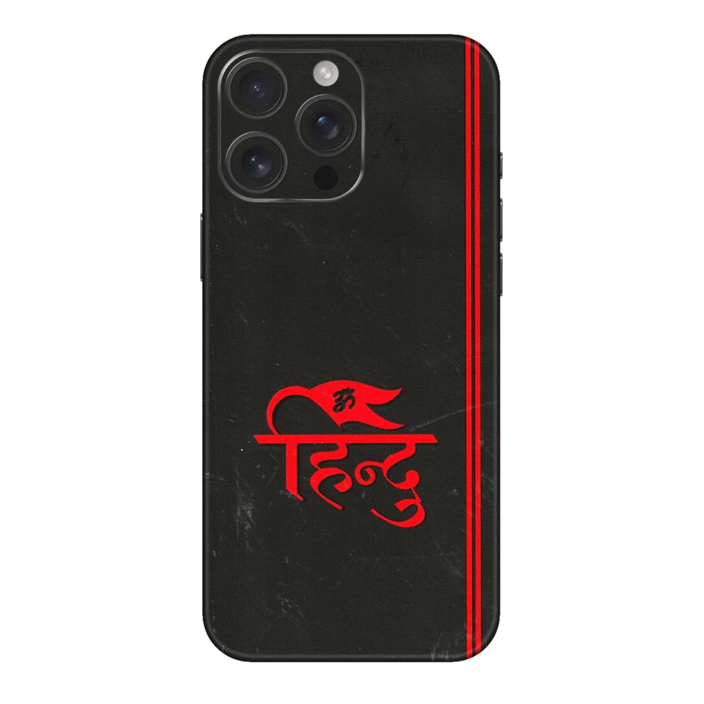 Apple iPhone Skins (All Models) - Hindu Black - 3D Embossed Finish (L-153) iPhone 16 pro