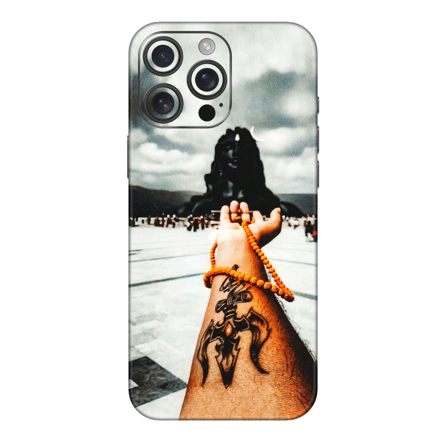 Apple iPhone Skins (All Models) - Jai Adiyogi Mahakaal - 3D Embossed Finish (L-164) iPhone 16 pro