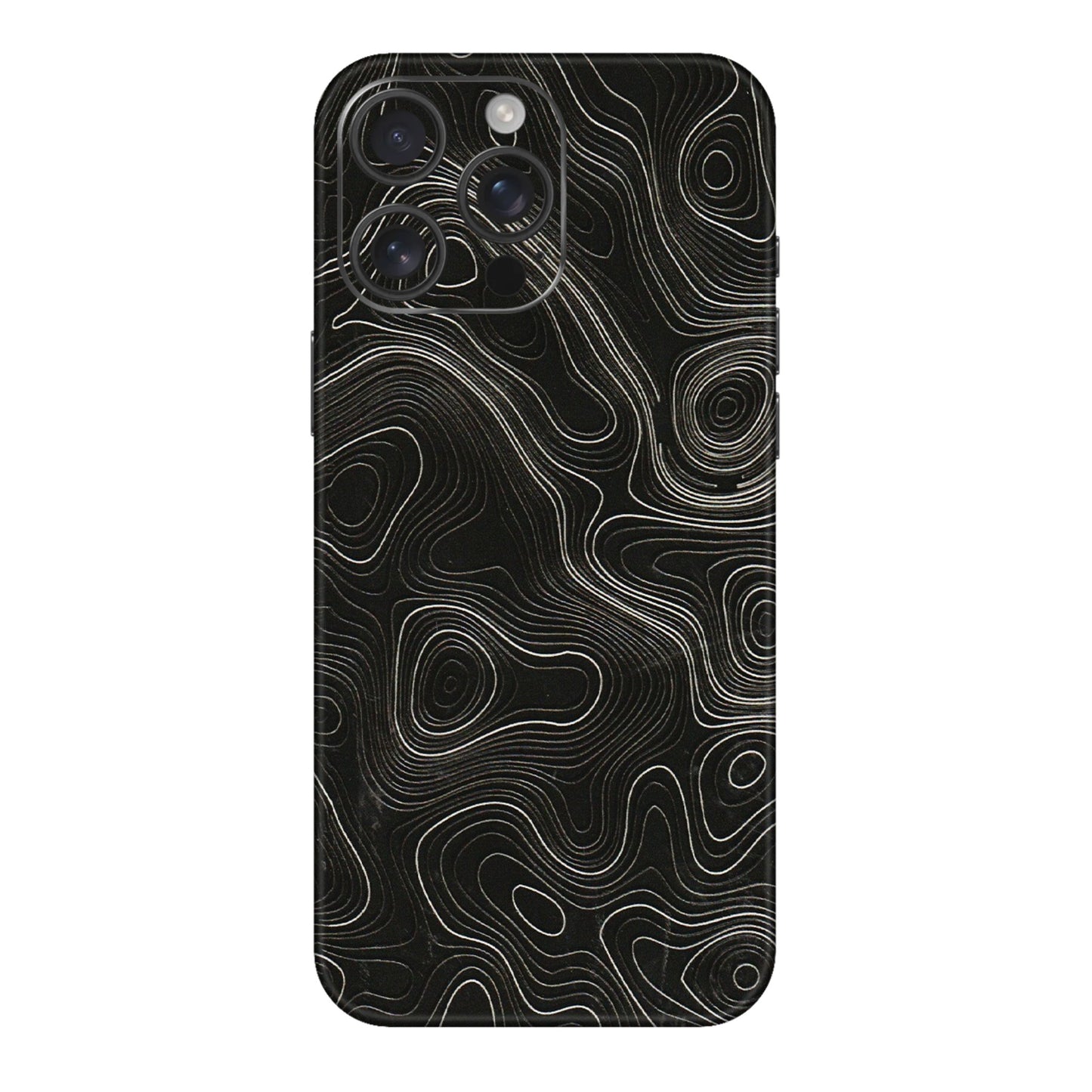 Apple iPhone Skins (All Models) - Black Swirl - 3D Embossed Finish (L-196) iPhone 16 pro