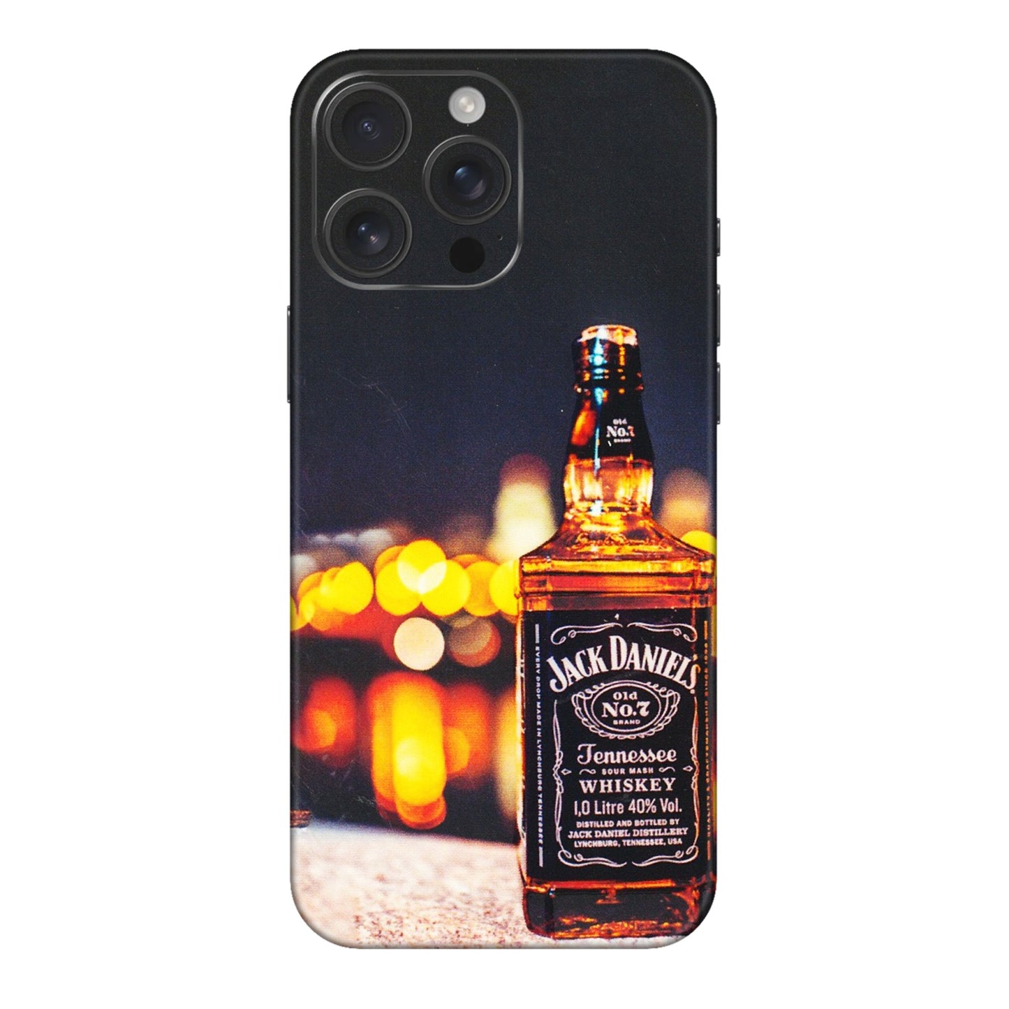 Apple iPhone Skins (All Models) - JD Whiskey Bottle - 3D Embossed Finish (L-20) iPhone 16 pro