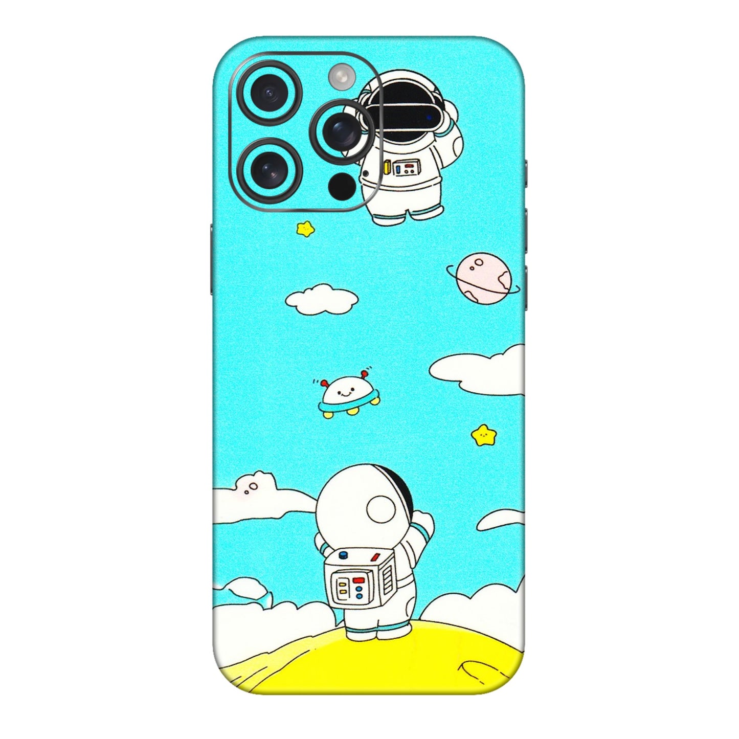 Apple iPhone Skins (All Models) - Blue Skies Astro Float - 3D Embossed Finish (L-230) iPhone 16 pro