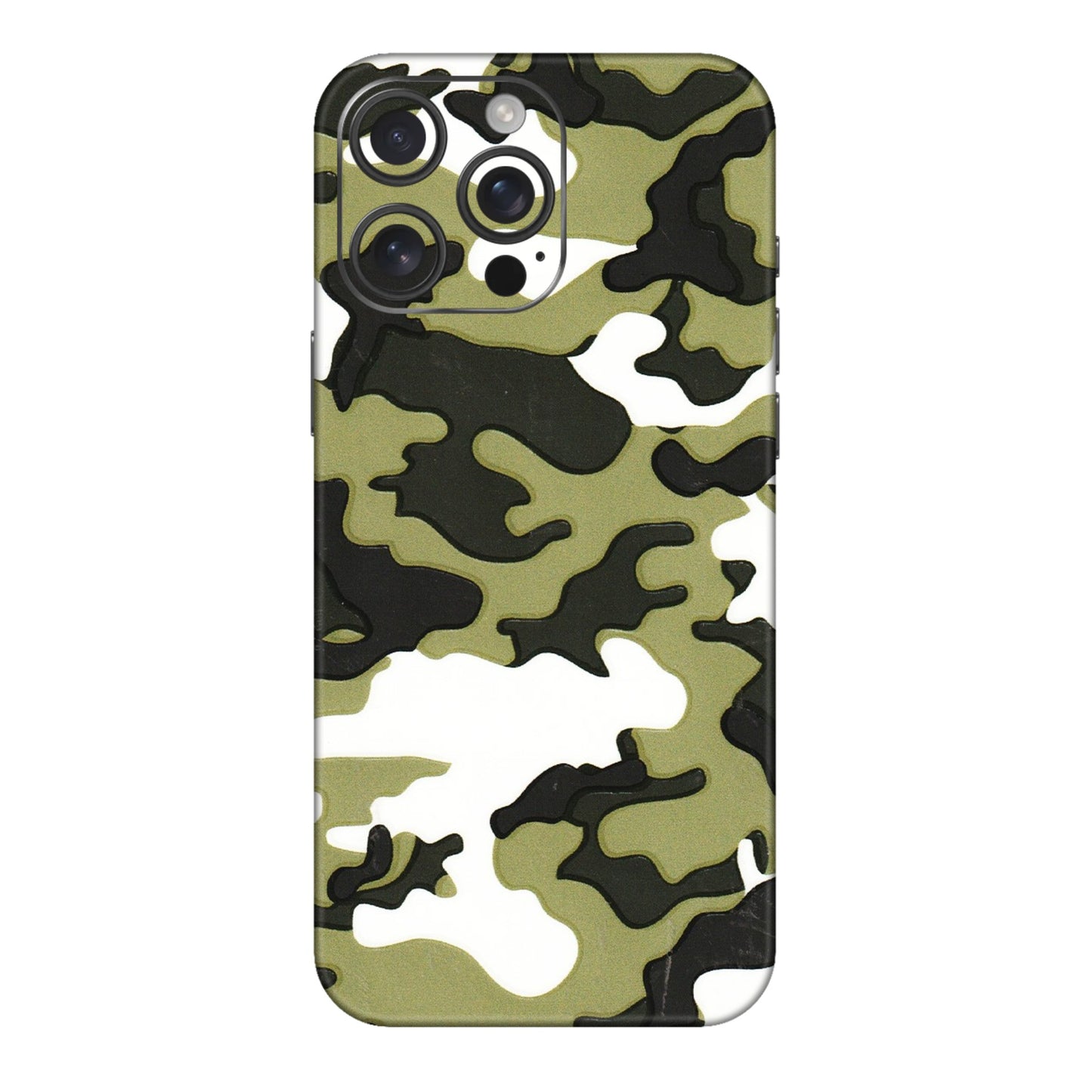 Apple iPhone Skins (All Models) - Camouflages White And Green - 3D Embossed Finish (L-243) iPhone 16 pro