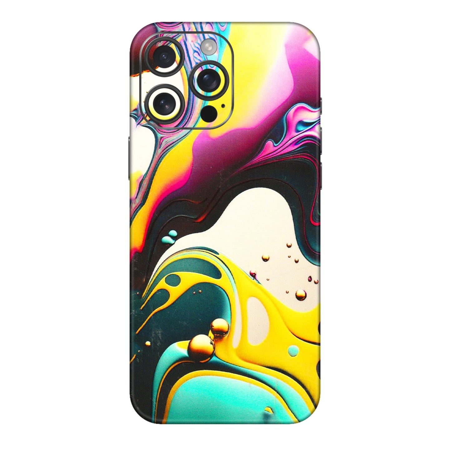Apple iPhone Skins (All Models) - Multicolor Abstract pattern - 3D Embossed Finish (L-254) iPhone 16 pro