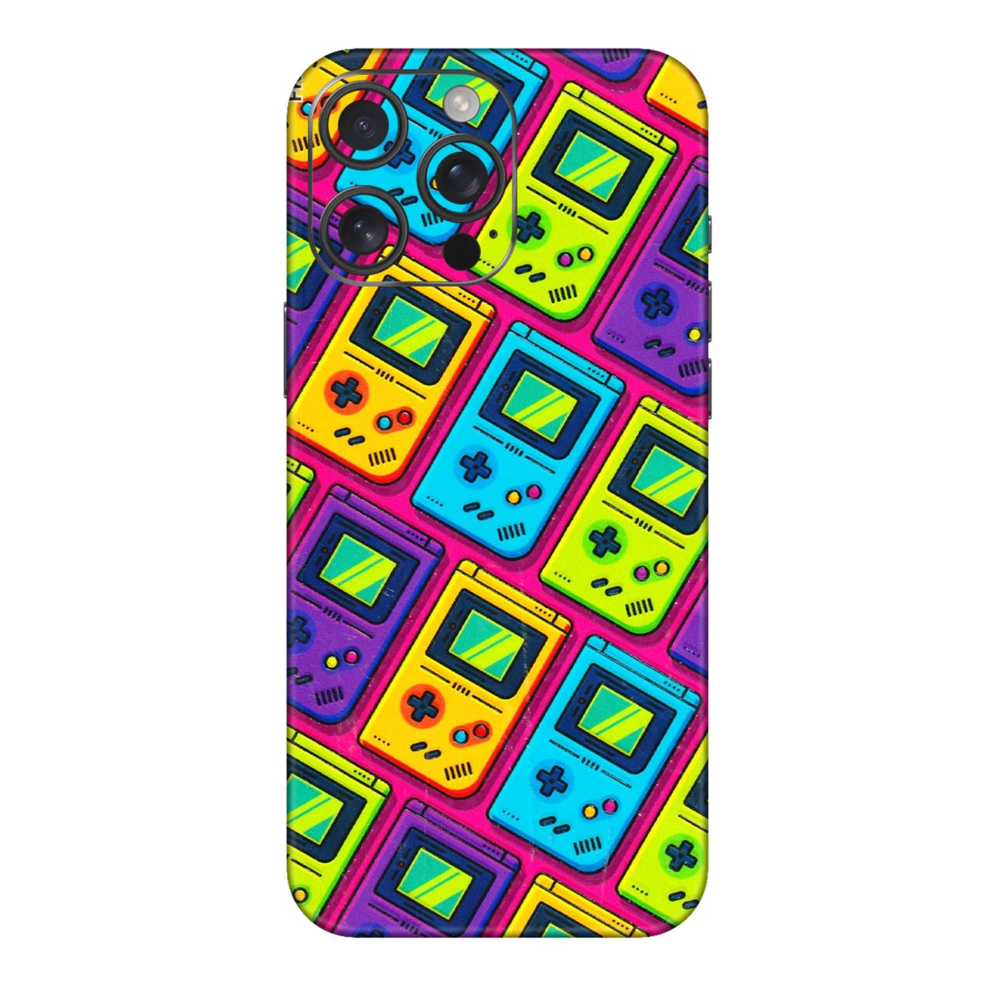 Apple iPhone Skins (All Models) - Gameboy Colourful - 3D Embossed Finish (L-266) iPhone 16 pro