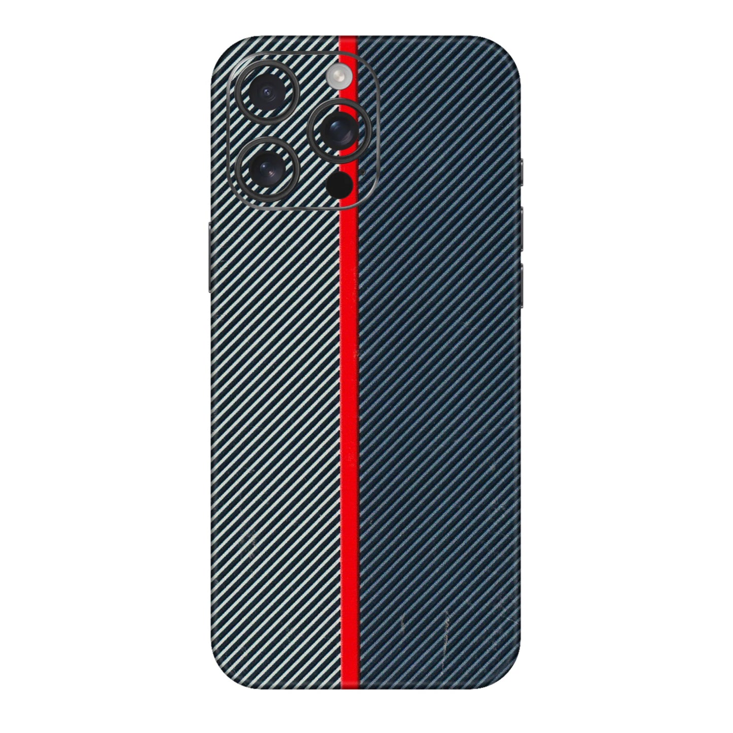 Apple iPhone Skins (All Models) - Blue Sober Lines - 3D Embossed Finish (L-305) iPhone 16 pro
