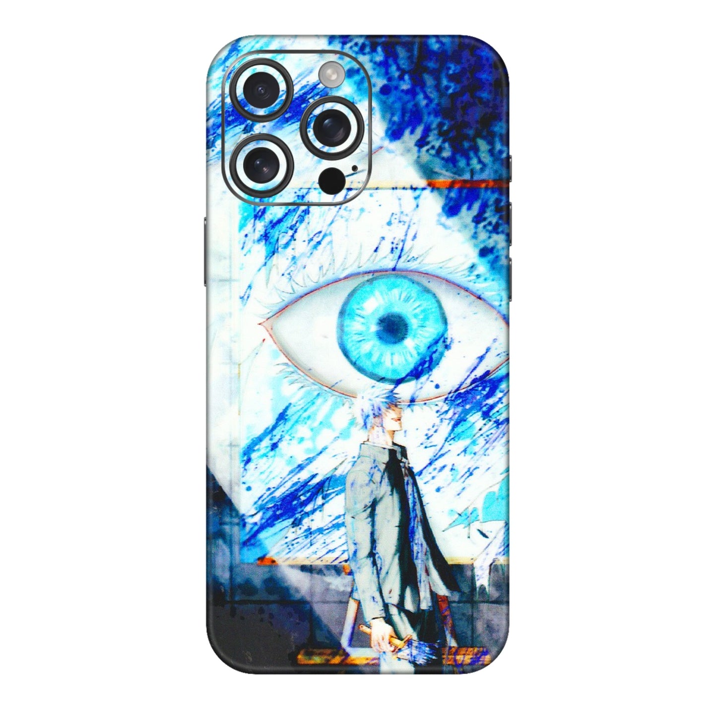 Apple iPhone Skins (All Models) - Anime Sea Blue Eye - 3D Embossed Finish (L-318) iPhone 16 pro